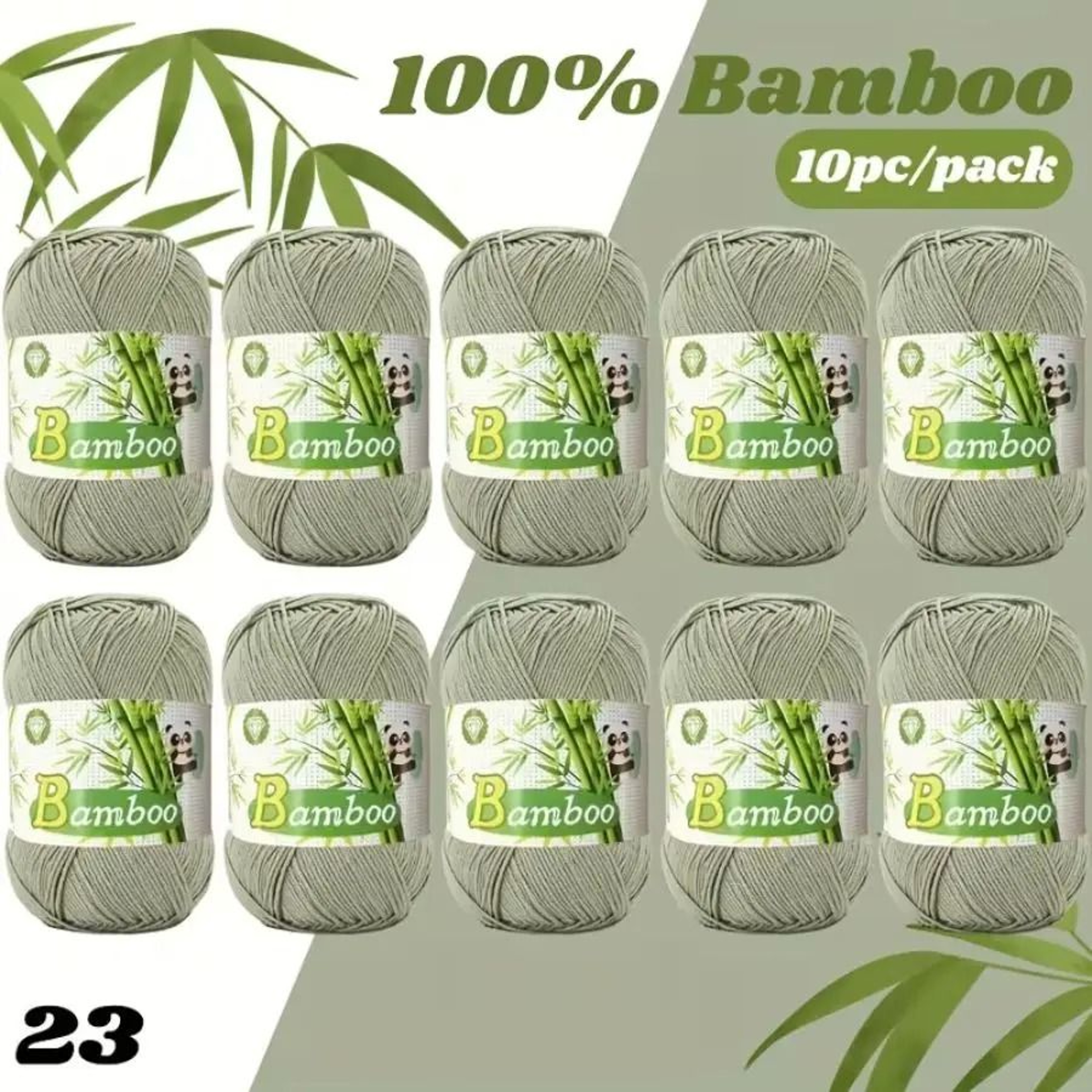 Soft Bamboo Cotton Yarn Set 1764 Oz 10 Balls For Crochet Knitting And Baby Clothing 24