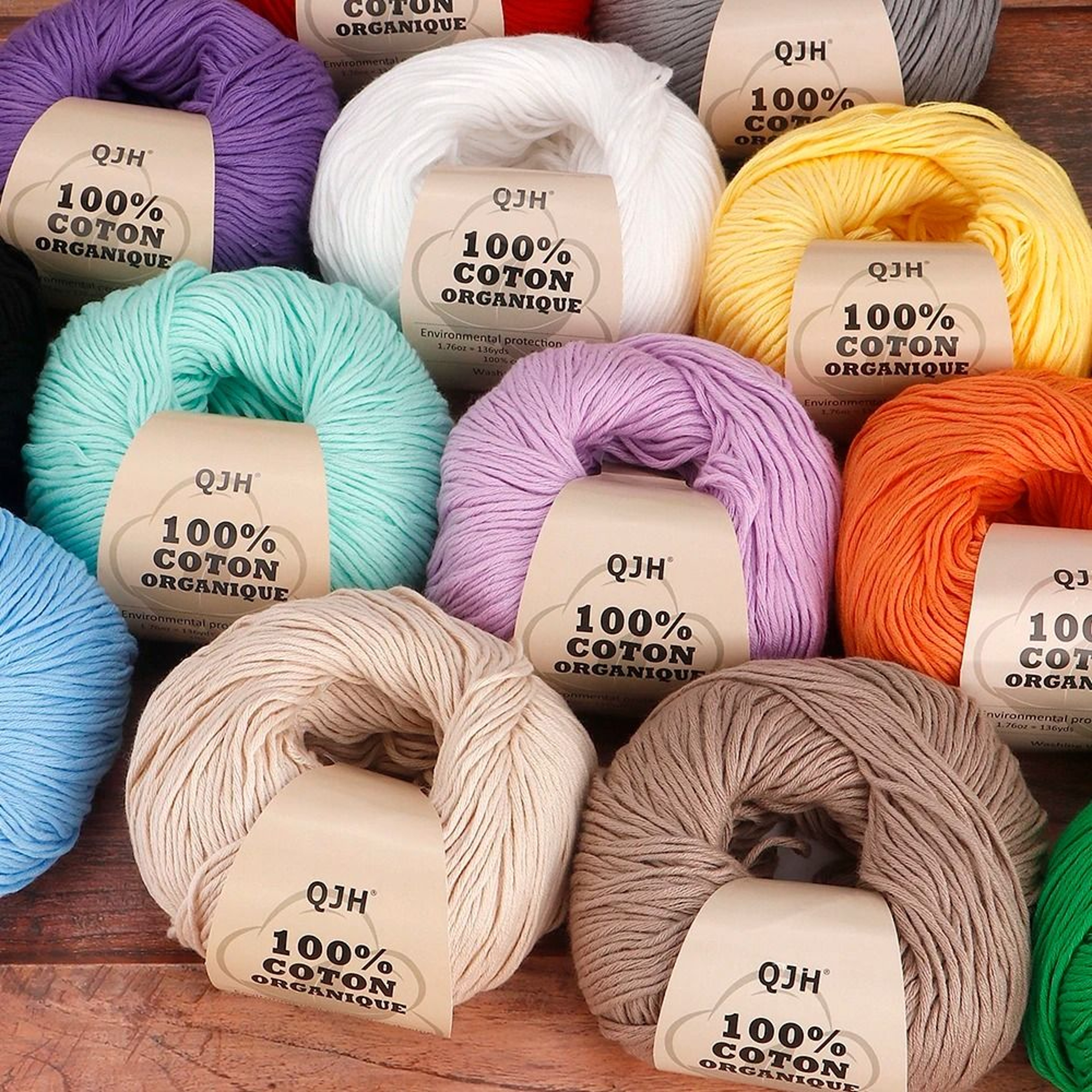 QJH 100 Cotton Sport Weight Yarn Set 6 Balls For Crochet Amigurumi And Baby Knitting 5