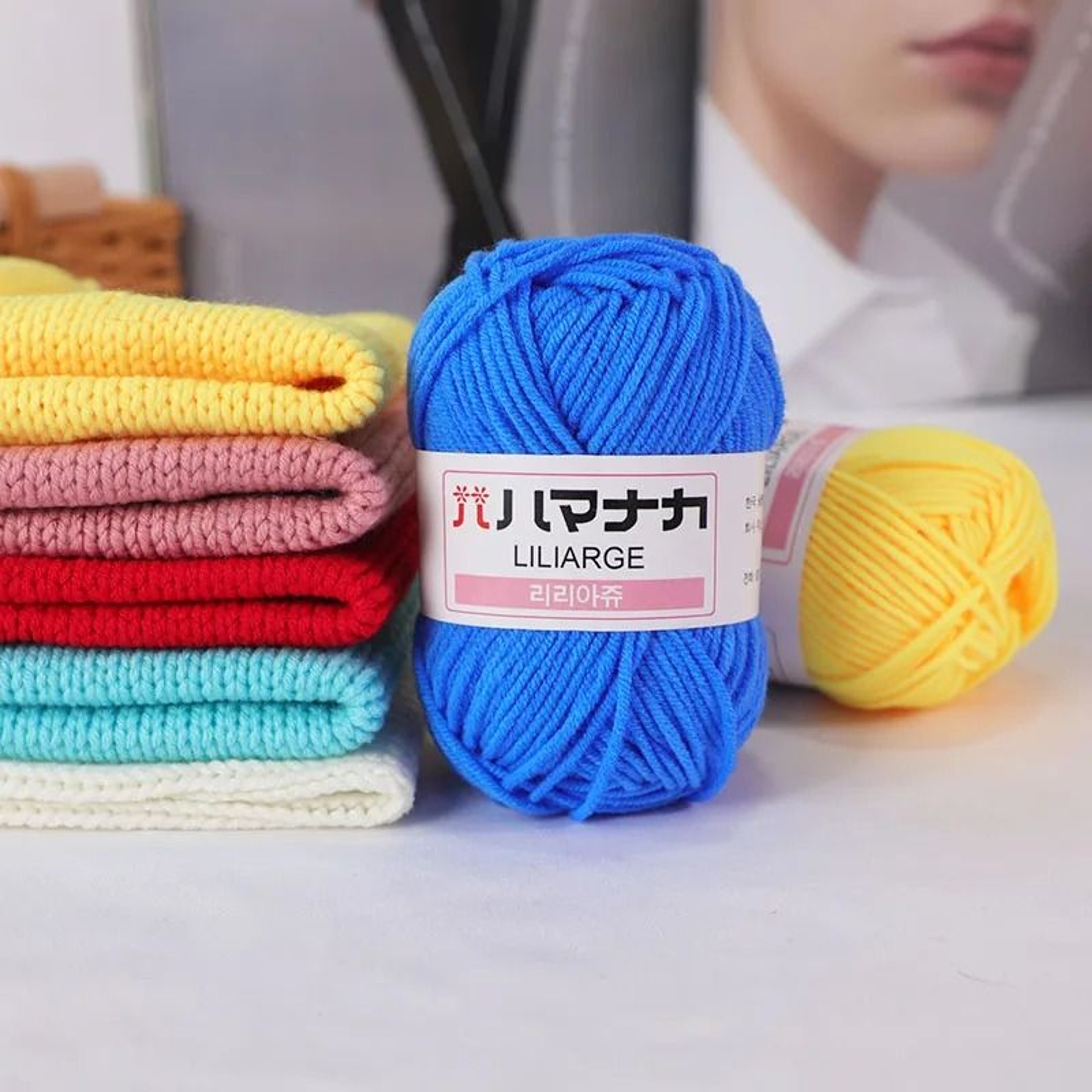 Soft Milk Cotton Acrylic Yarn 55 Yards For Crochet Knitting And Amigurumi 5