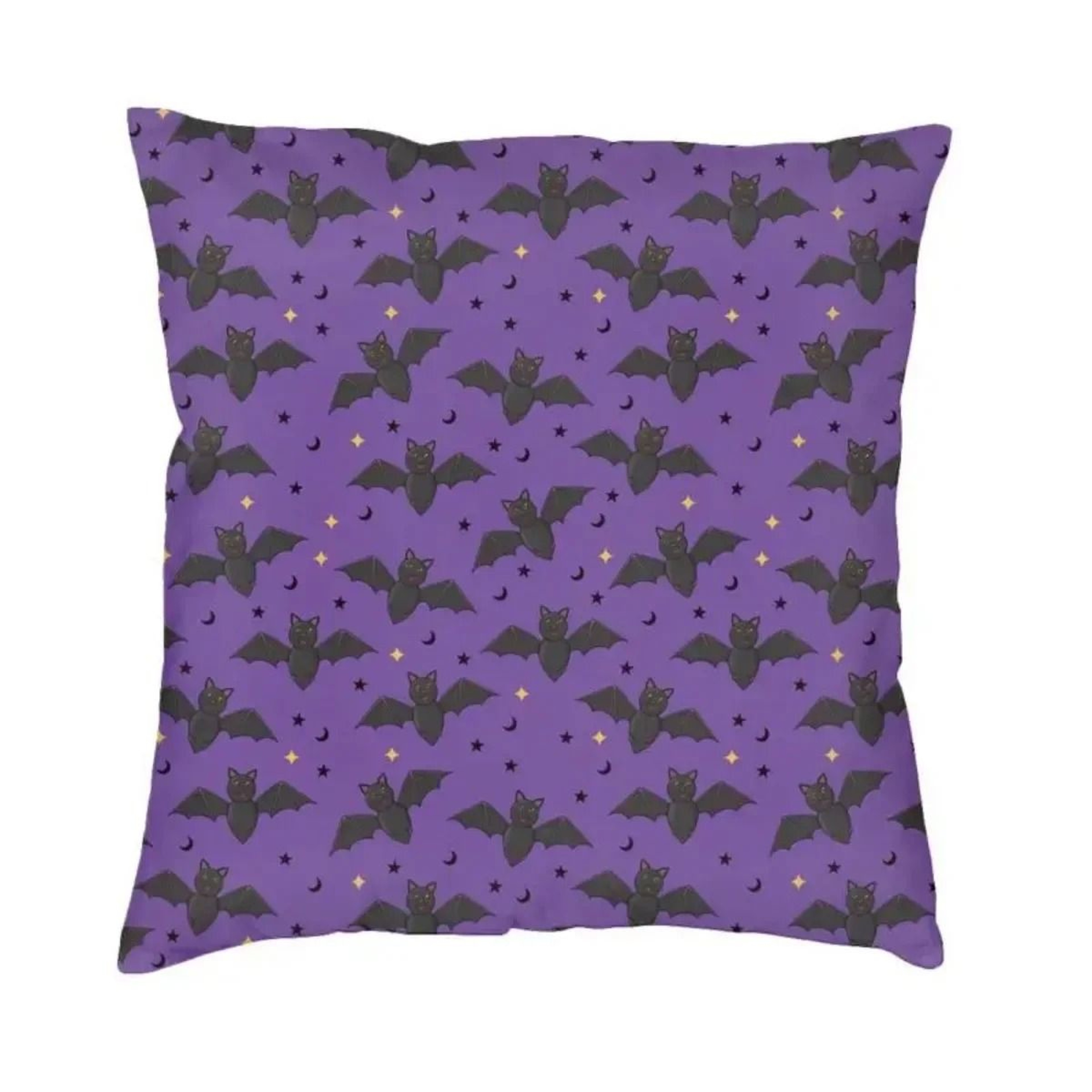 Pastel Goth Pink And Black Bat Throw Pillow Cover For Halloween Home Decor 14