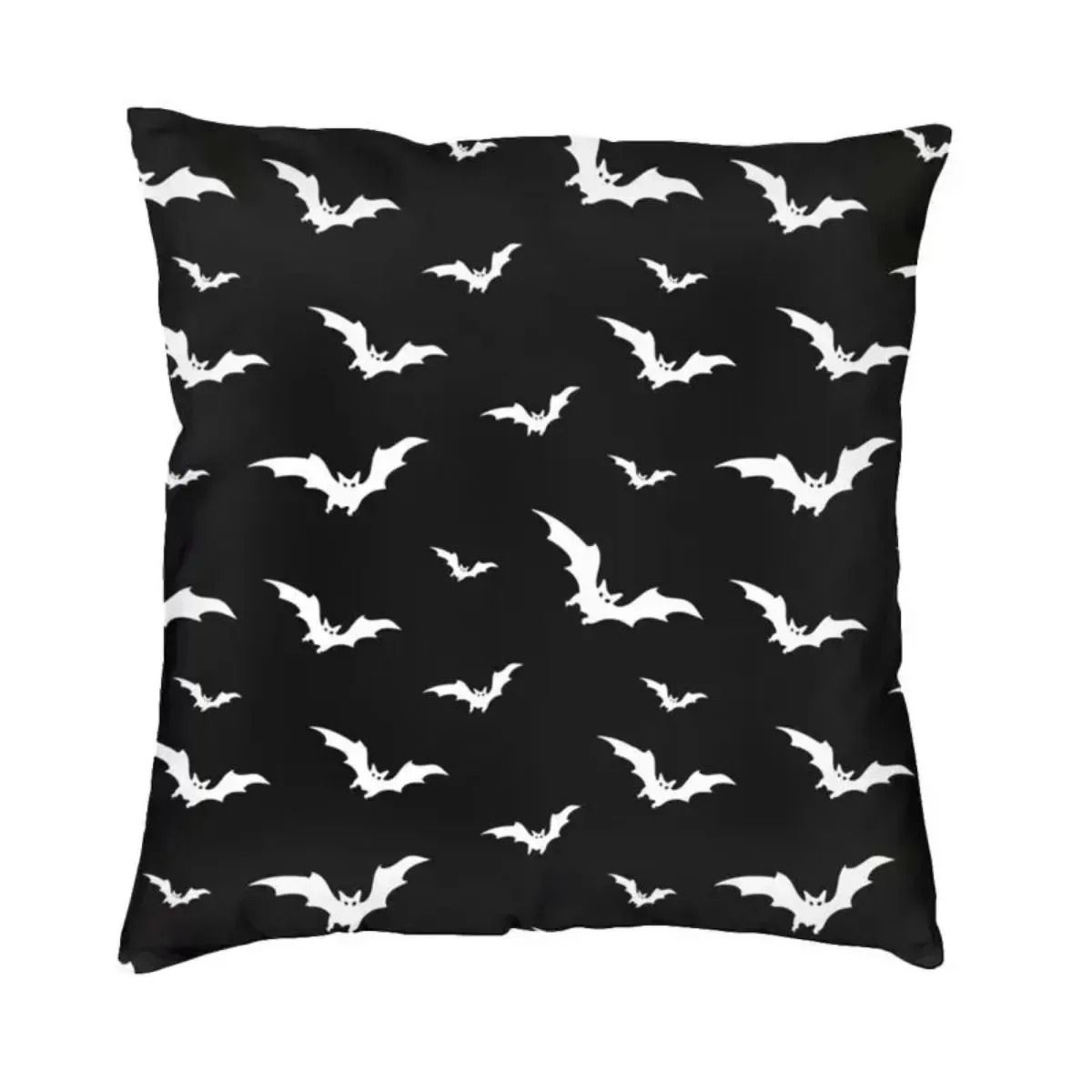 Pastel Goth Pink And Black Bat Throw Pillow Cover For Halloween Home Decor 18