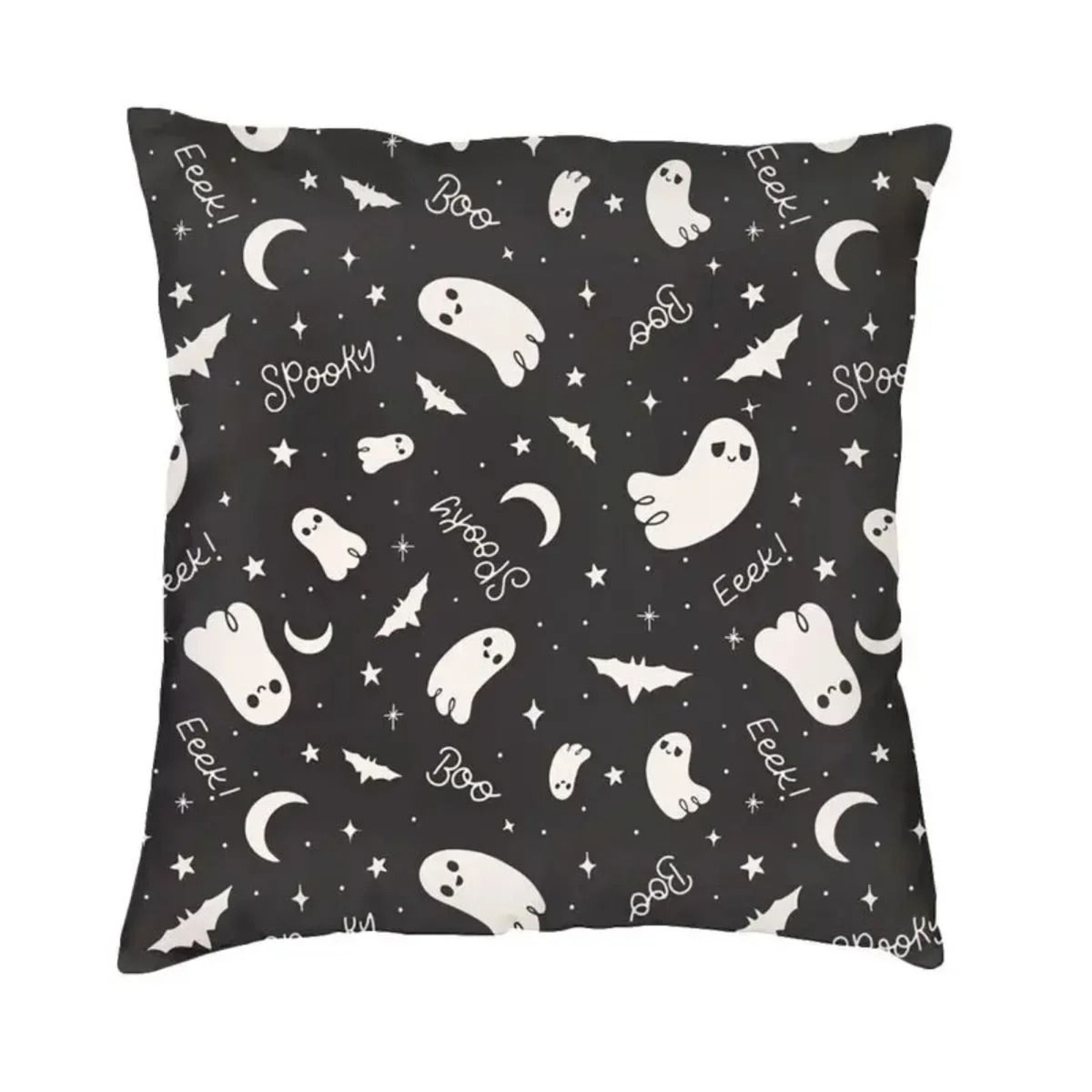 Pastel Goth Pink And Black Bat Throw Pillow Cover For Halloween Home Decor 22