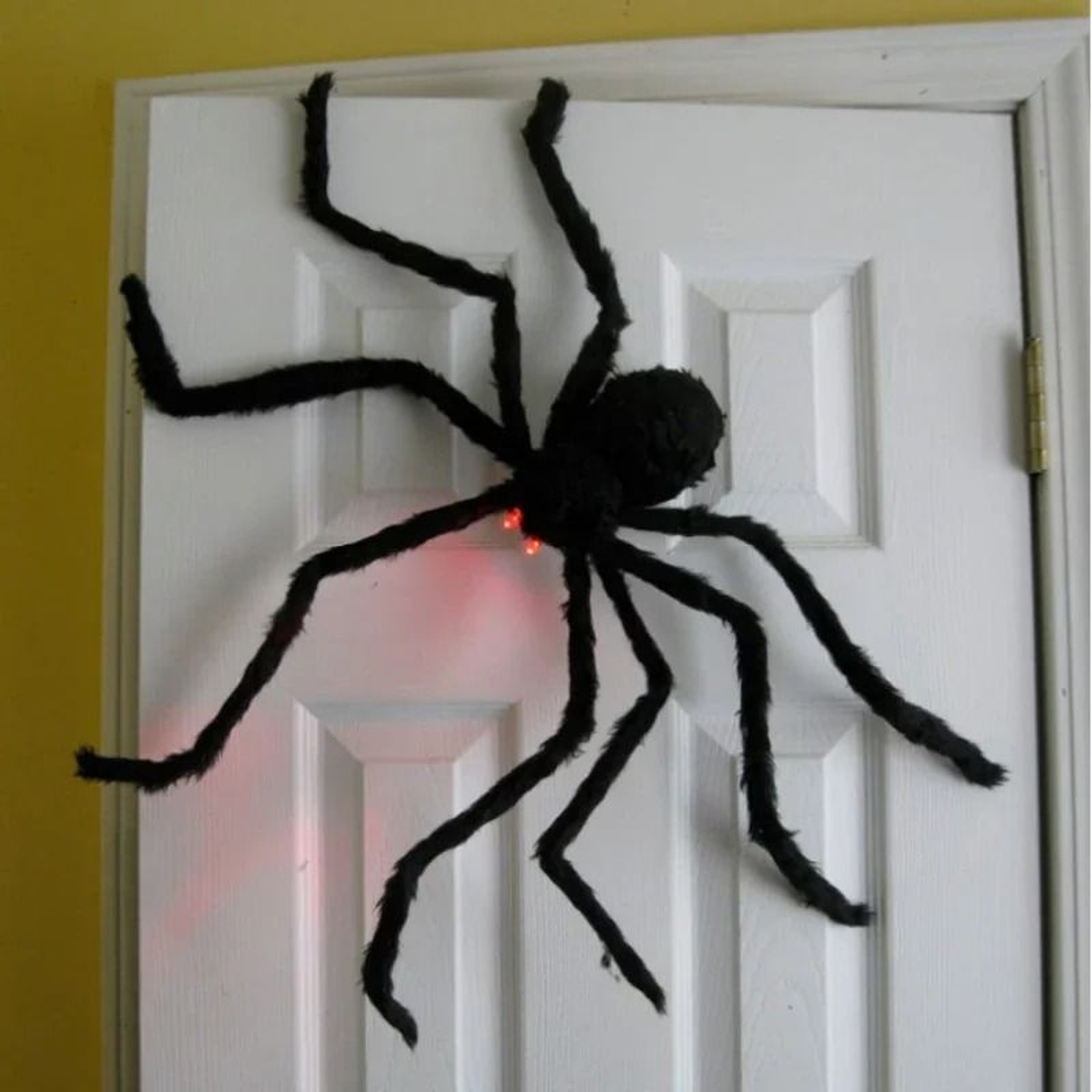 Giant Black Plush Spider Halloween Decoration 0