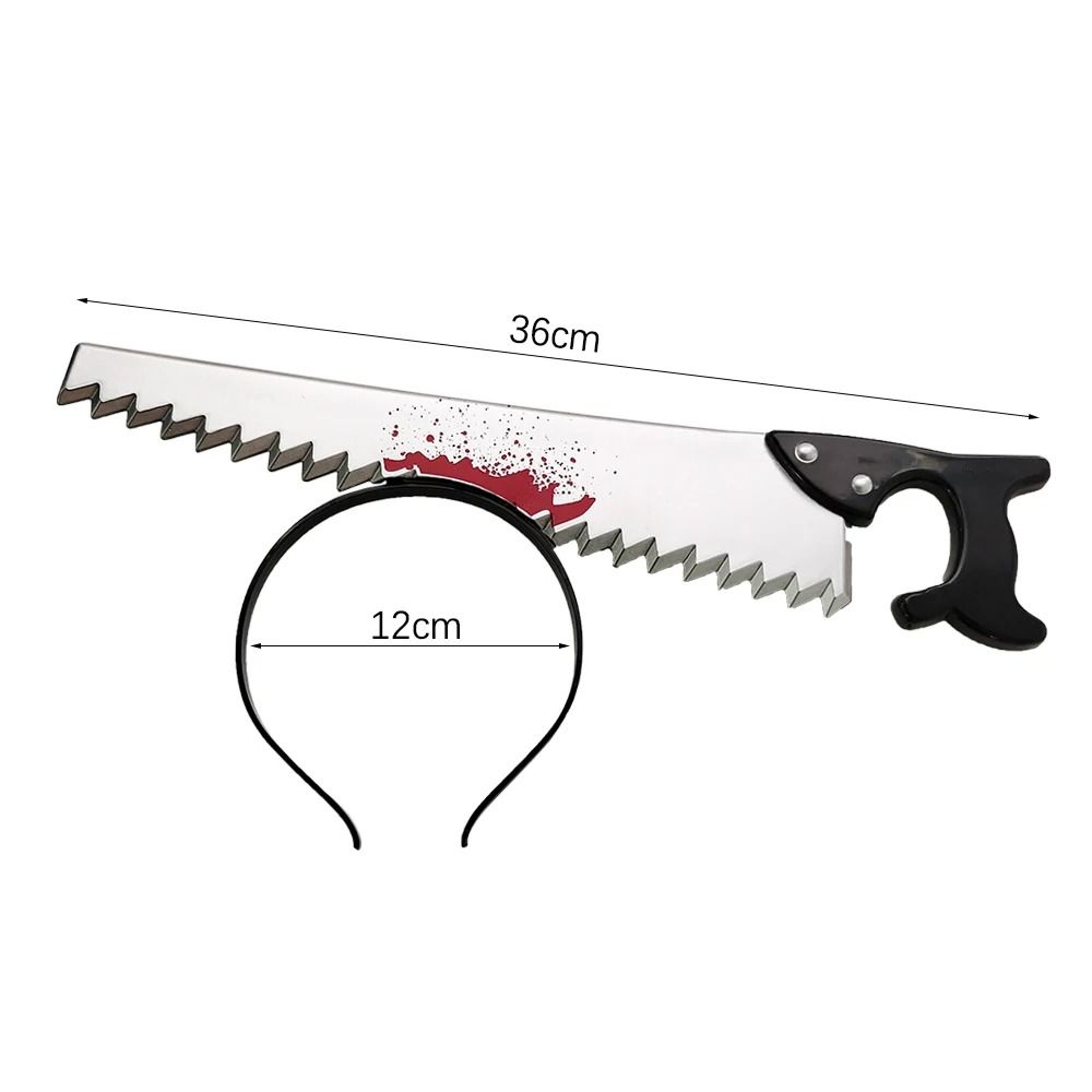 Bloody Weapon Illusion Halloween Headband Cosplay Prop 11