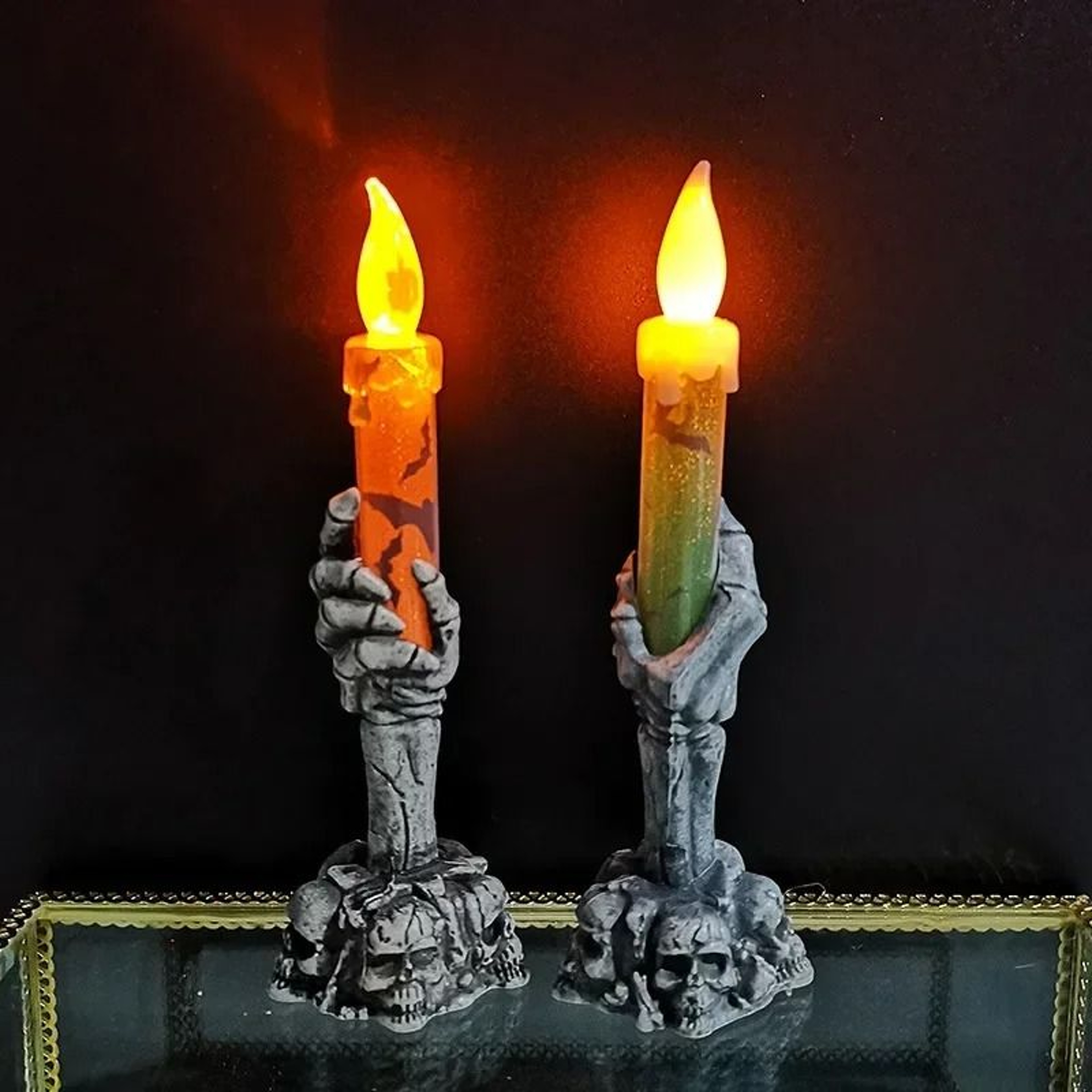 Skeleton Hand LED Candle Halloween Table Decoration 0