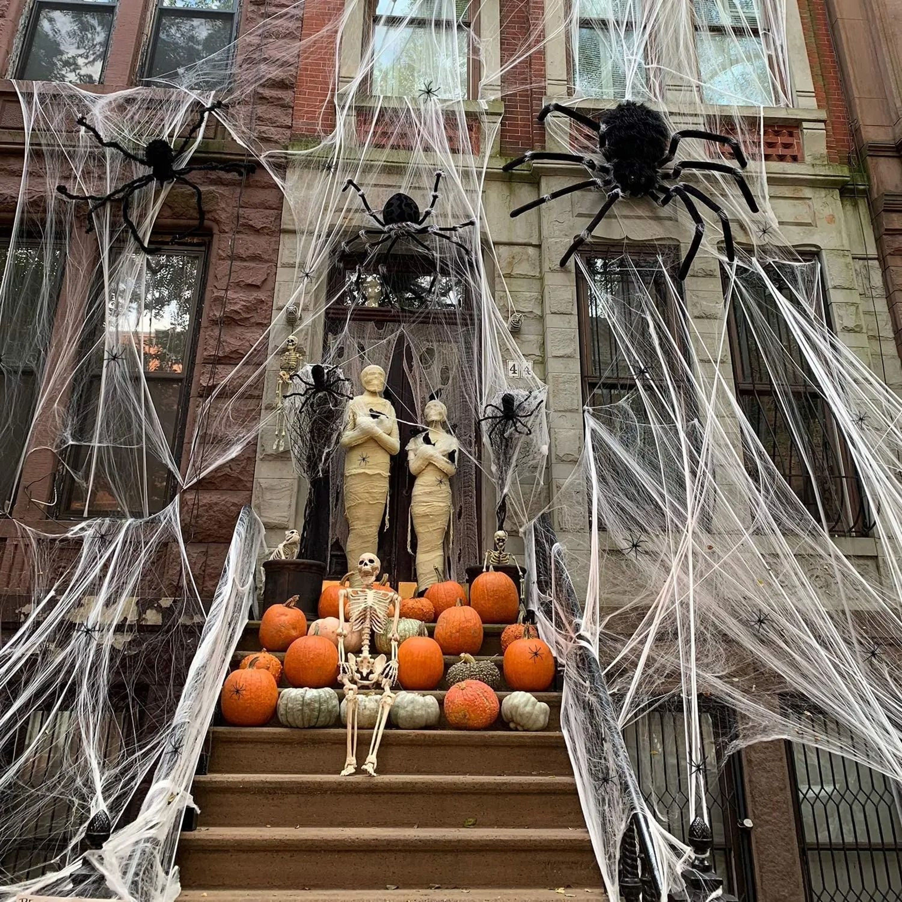 Super Stretch Artificial Spider Web Halloween Cobweb Decor 6