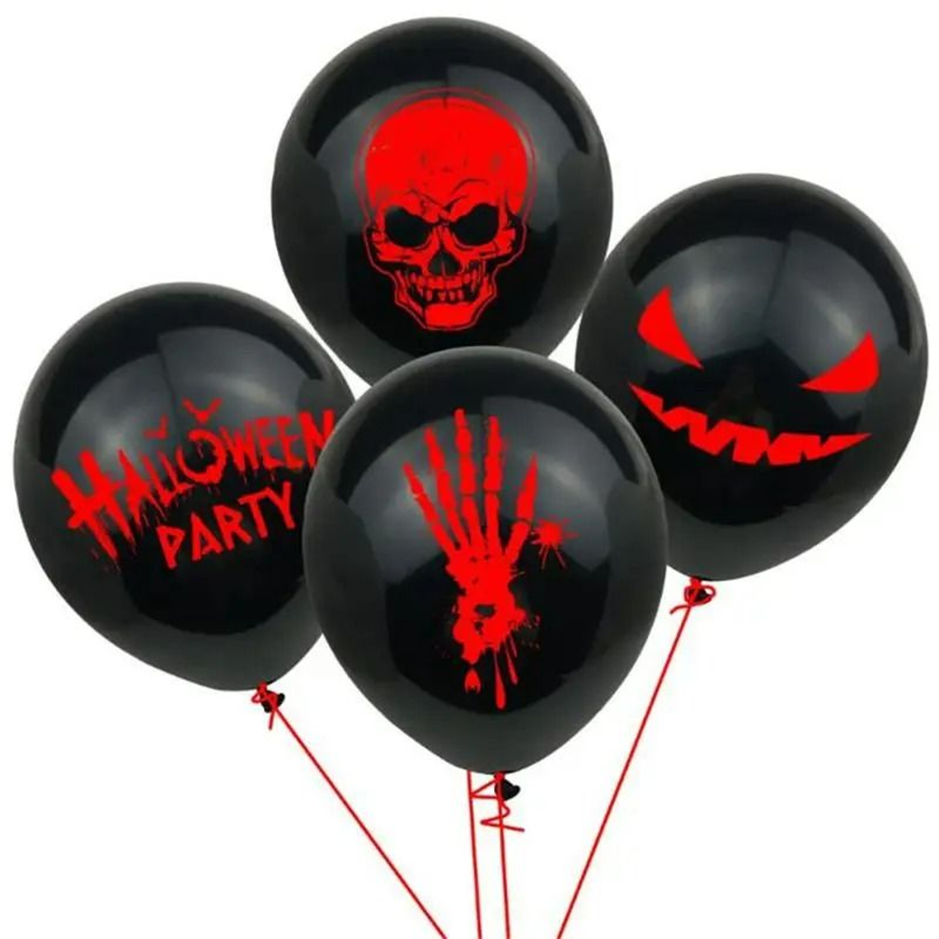 12 Piece Halloween Foil Balloon Set Ghost Pumpkin Bat Party Decorations 2