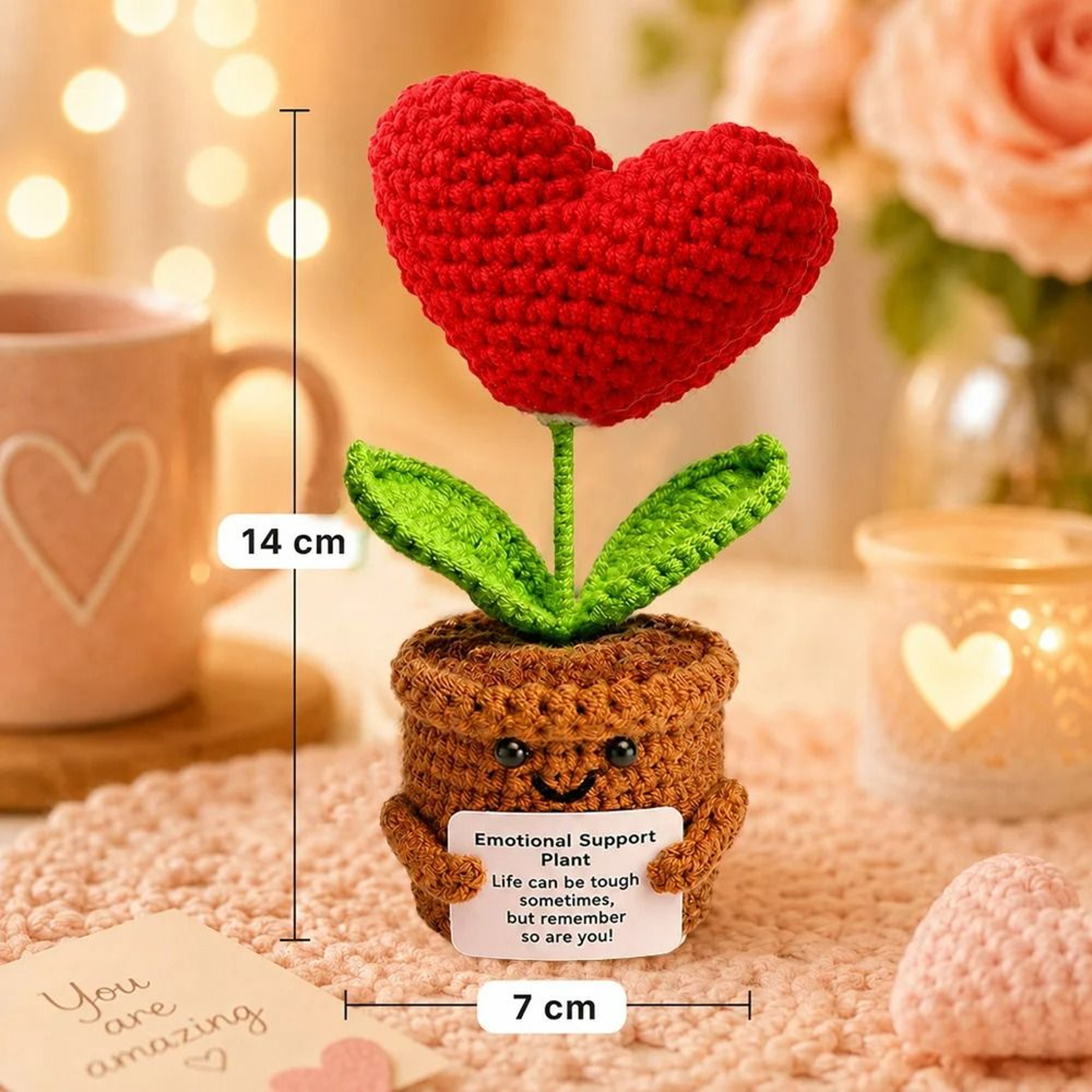 Positive Energy Pocket Hug Crochet Doll Mini Encouragement Gift 13