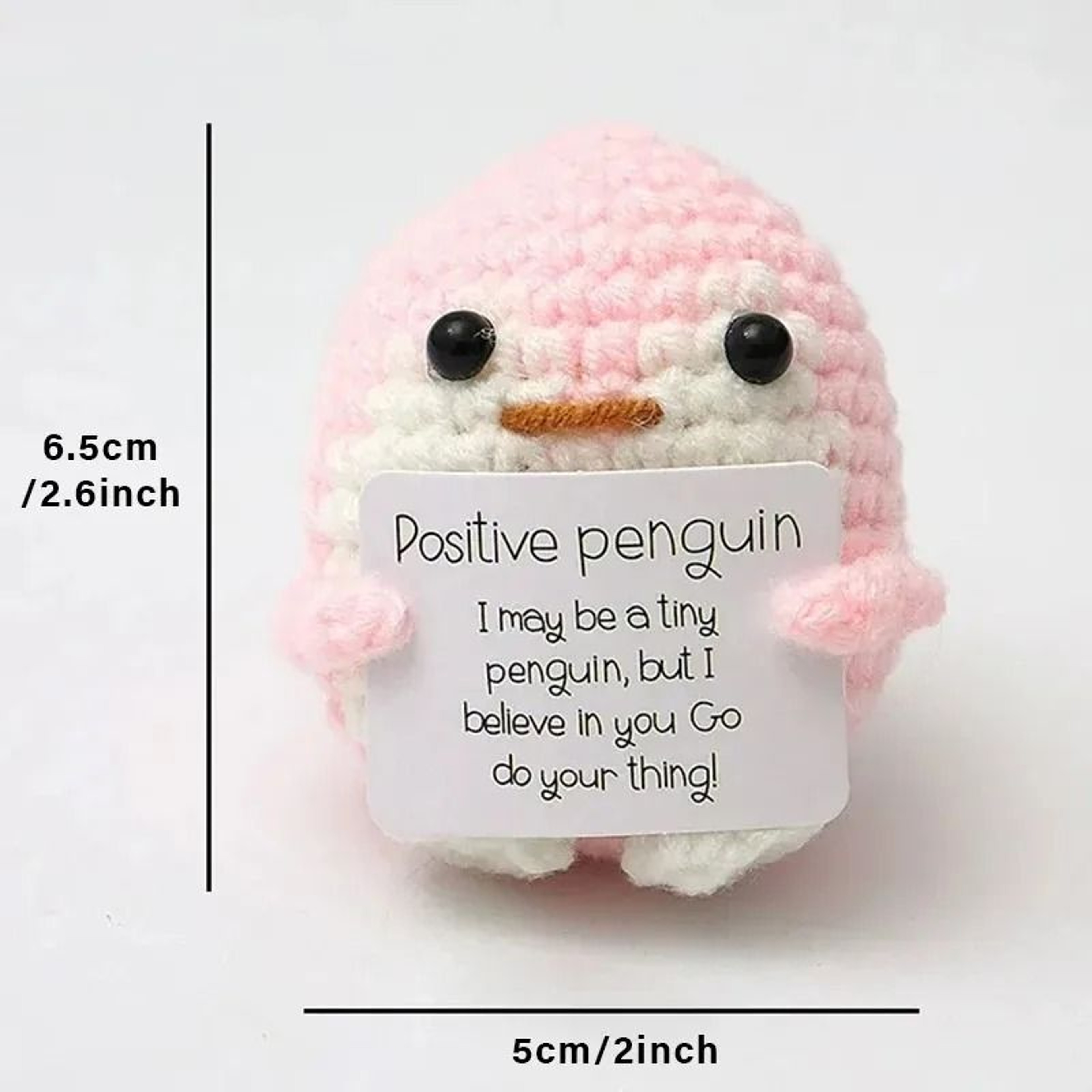 Positive Energy Pocket Hug Crochet Doll Mini Encouragement Gift 16