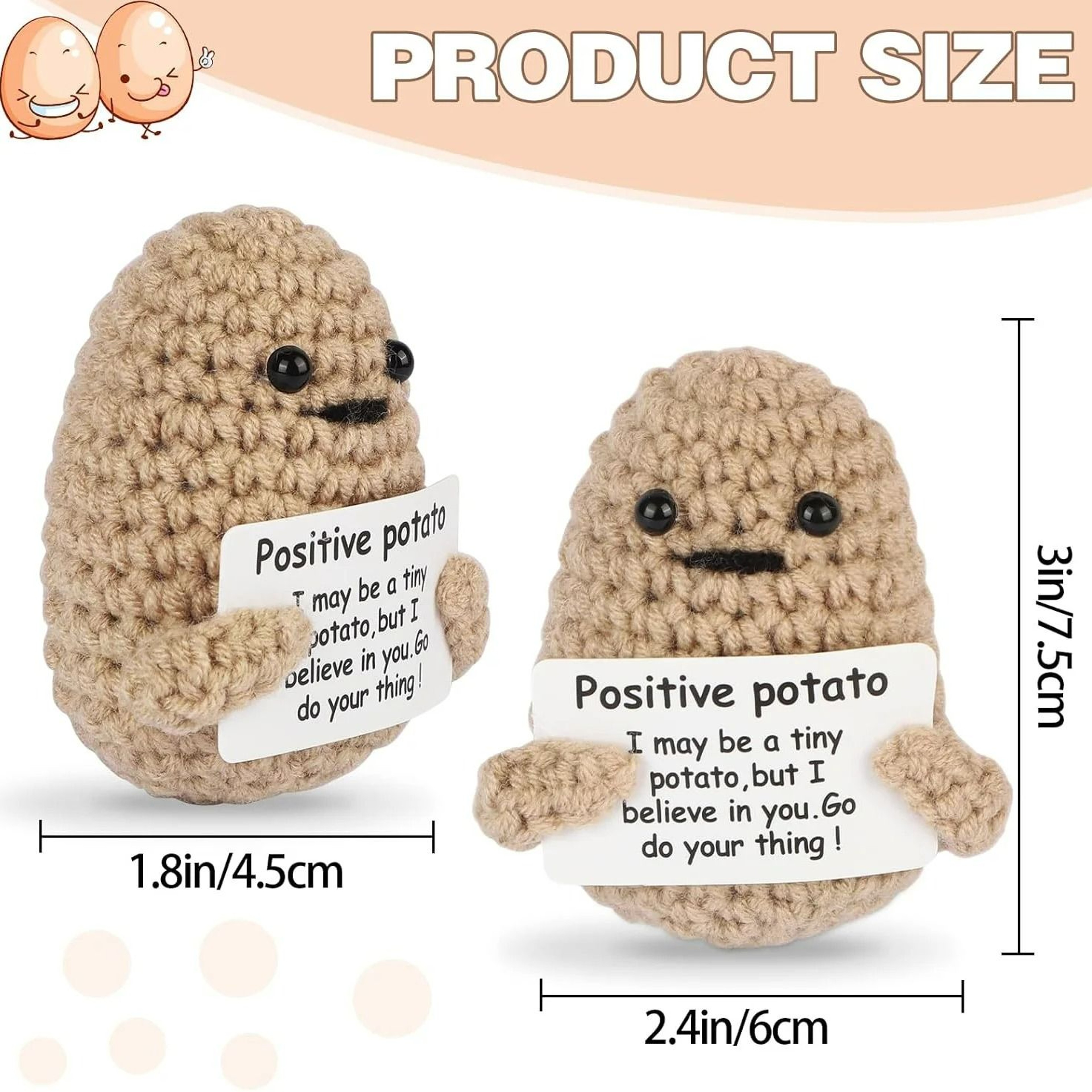 Positive Energy Pocket Hug Crochet Doll Mini Encouragement Gift 8