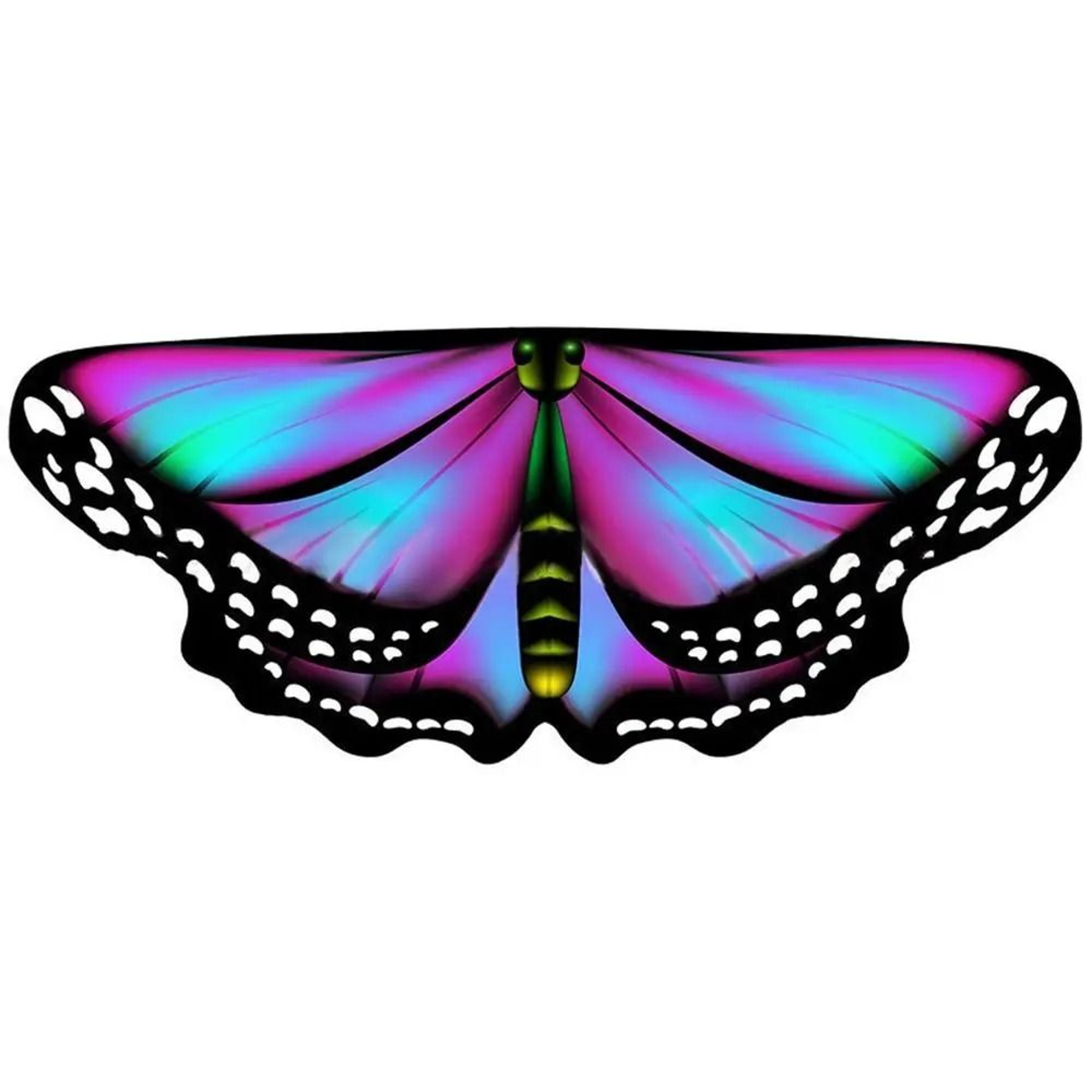 Kids Butterfly Wings Cape Colorful Fairy Costume Shawl For Girls 10