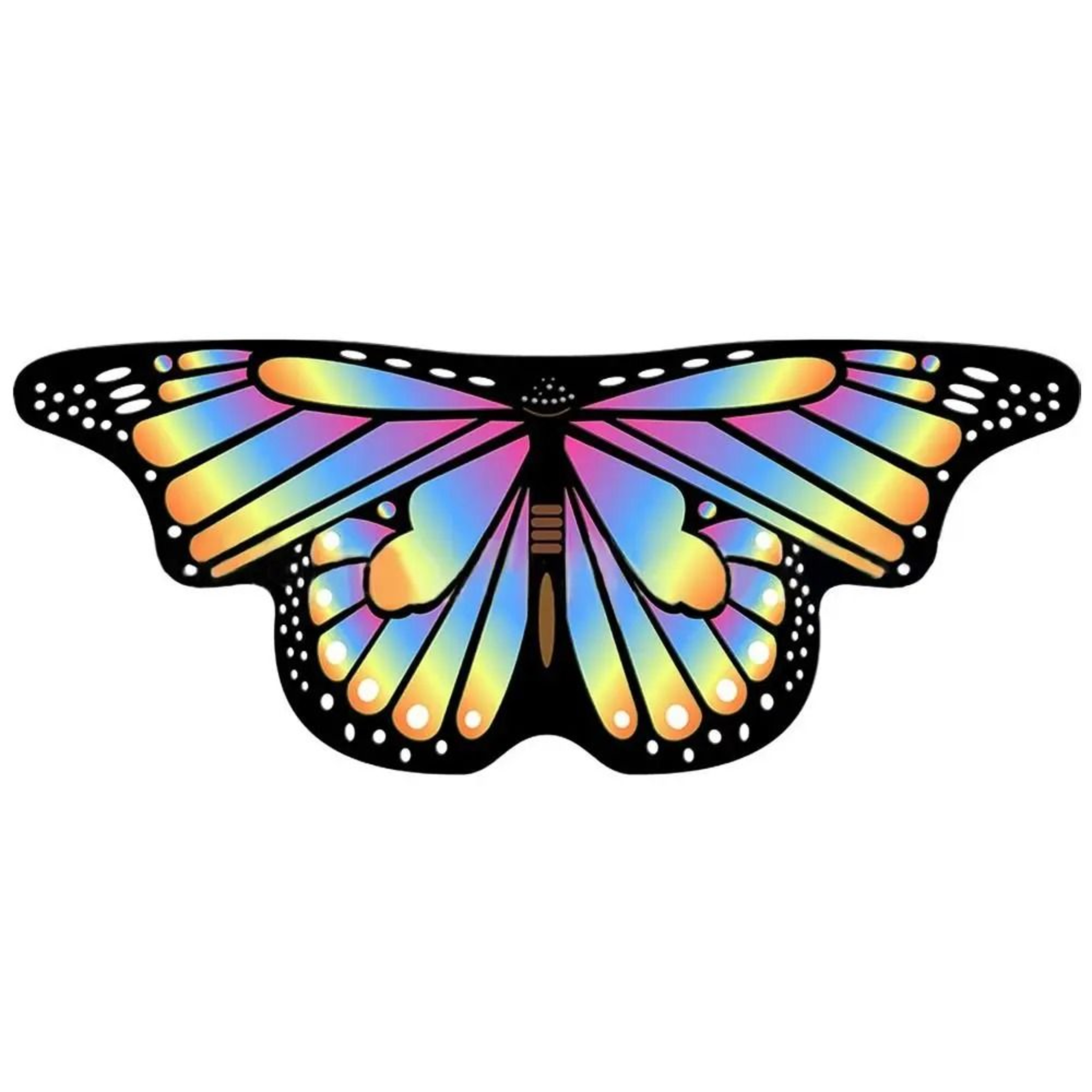 Kids Butterfly Wings Cape Colorful Fairy Costume Shawl For Girls 15