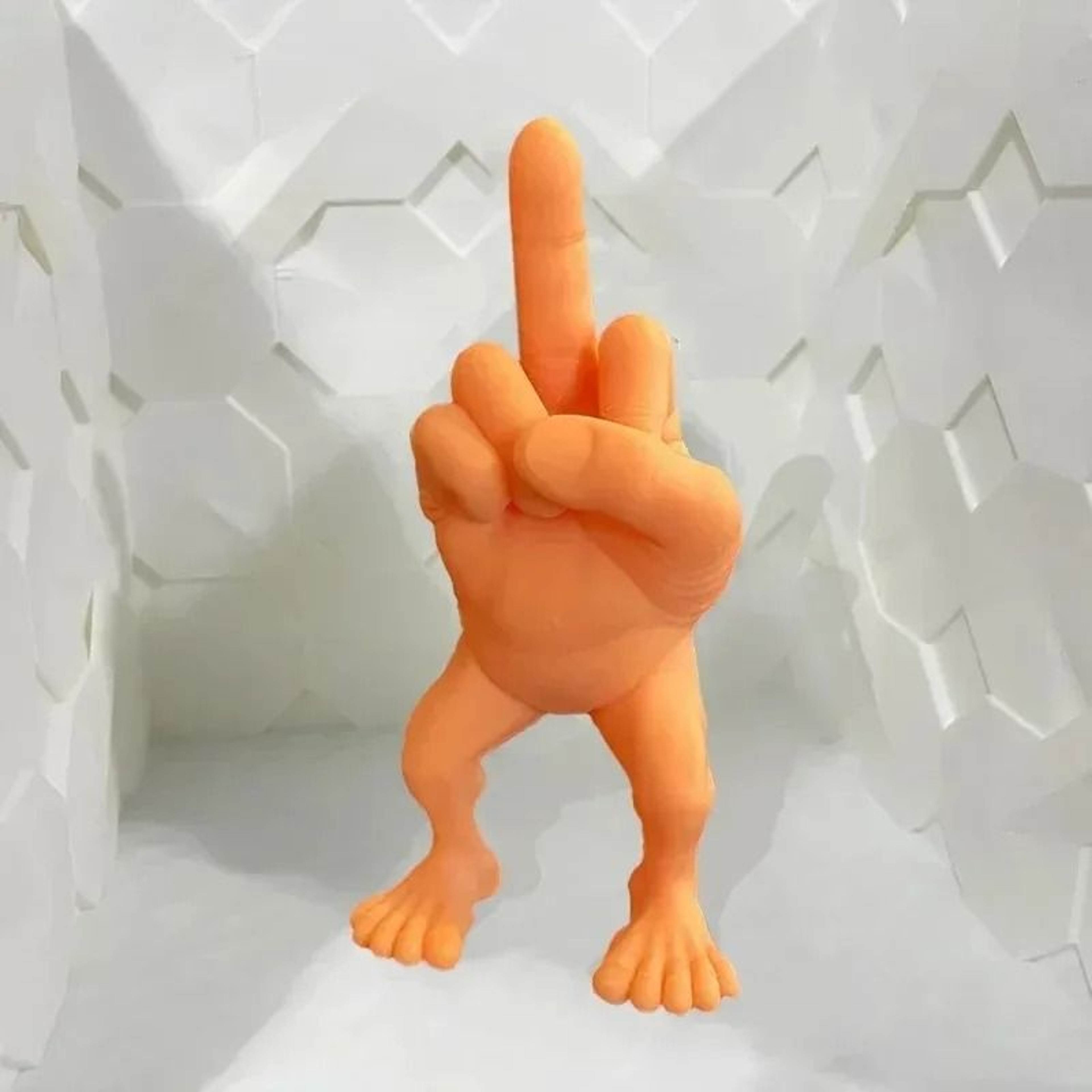 Funny Middle Finger Figure With Legs 3D Printed Desk Ornament 7