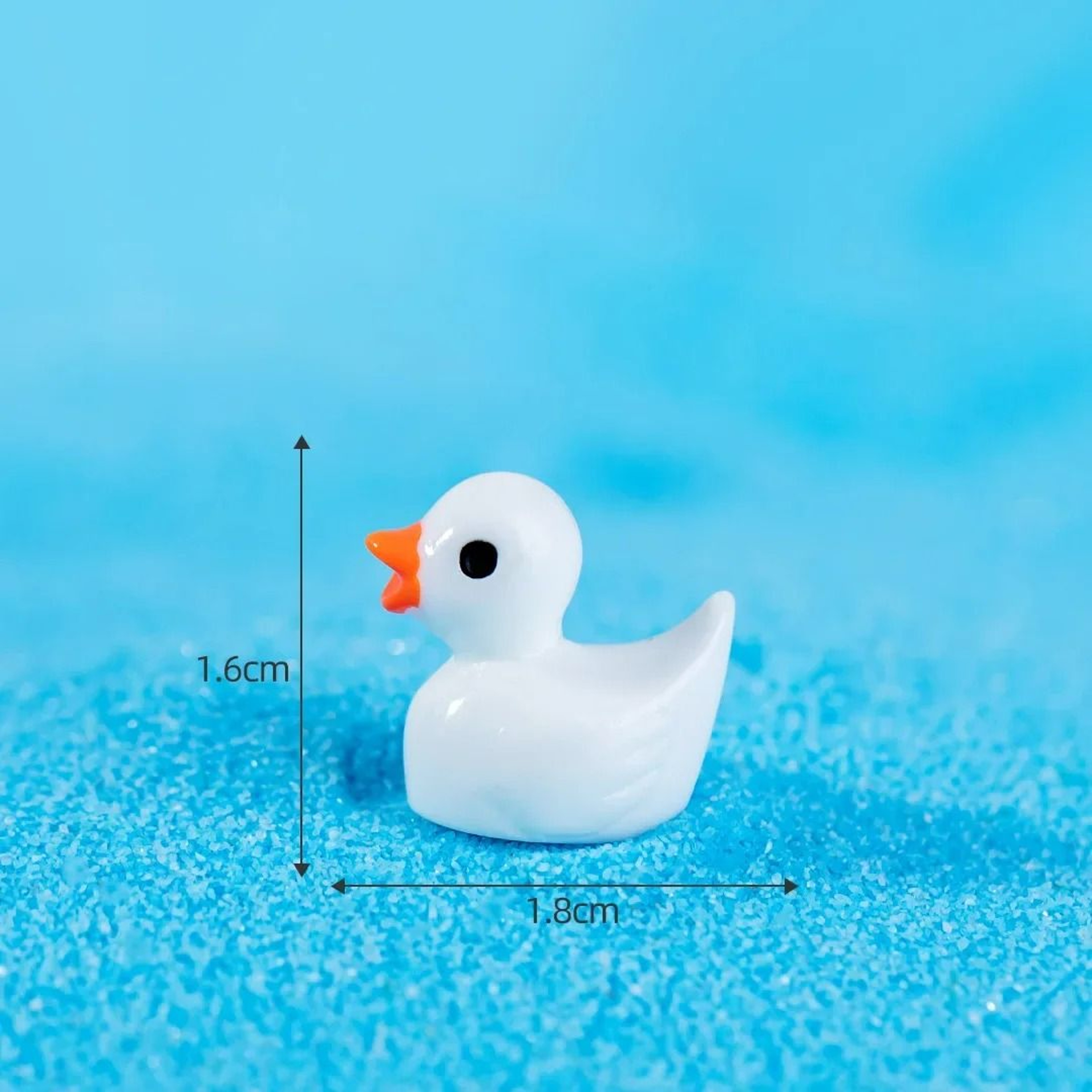 200 Piece Mini Yellow Resin Ducks Tiny Figurines For Fairy Garden Crafts 7