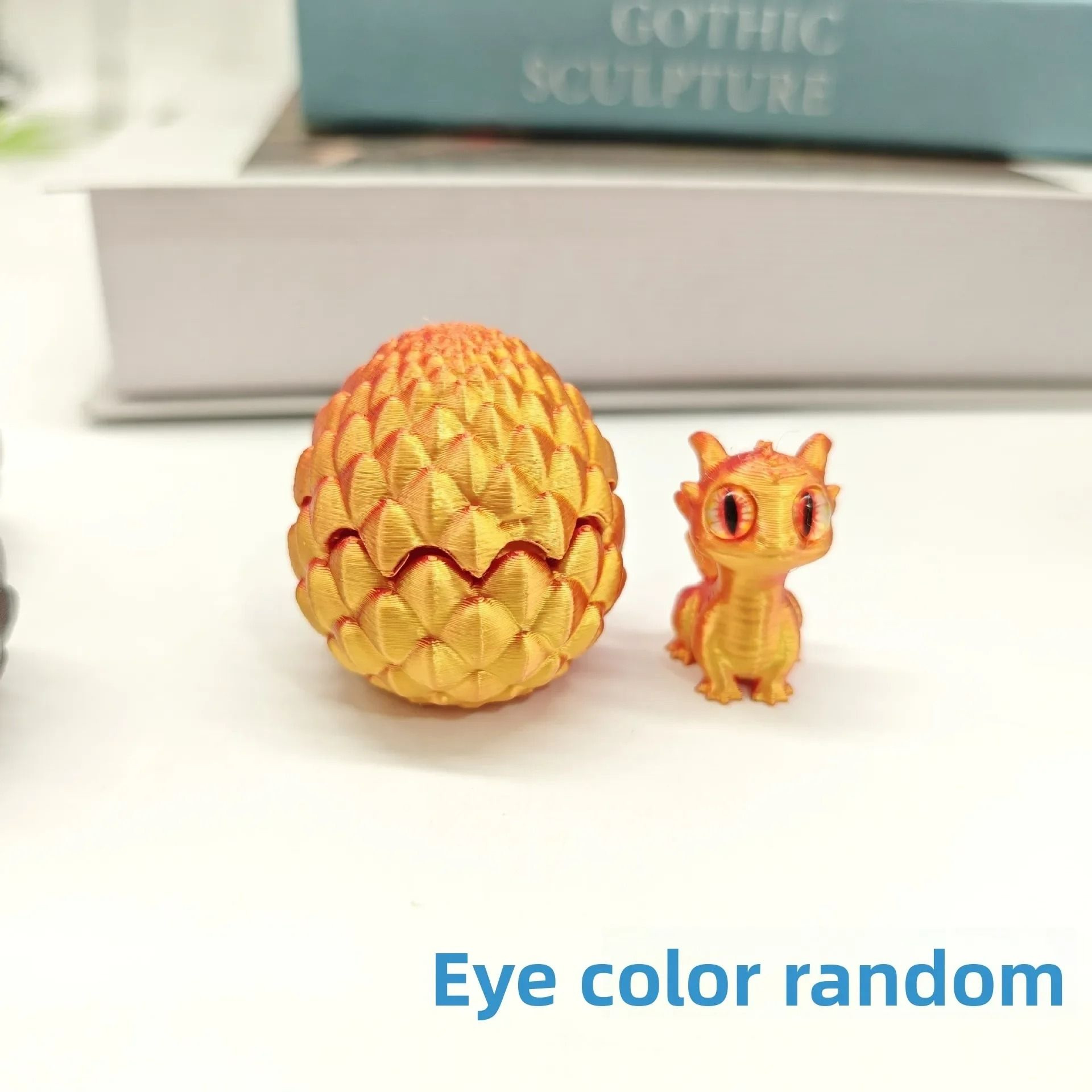 3D Printed Hatching Dragon Egg Statue Fantasy Miniature Desk Decor 9