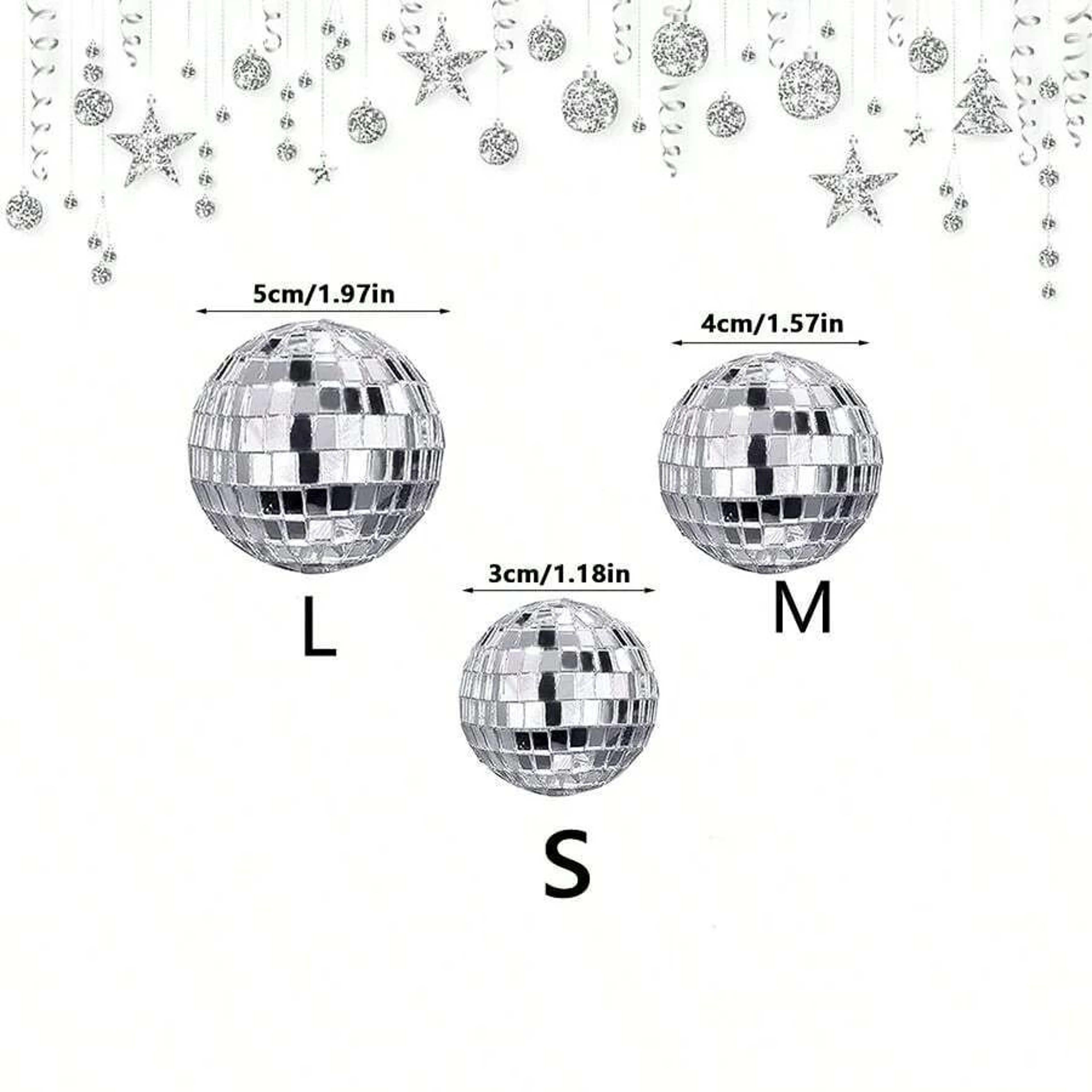 10 Piece Mini Mirror Disco Balls Reflective Party And Cake Decorations 6