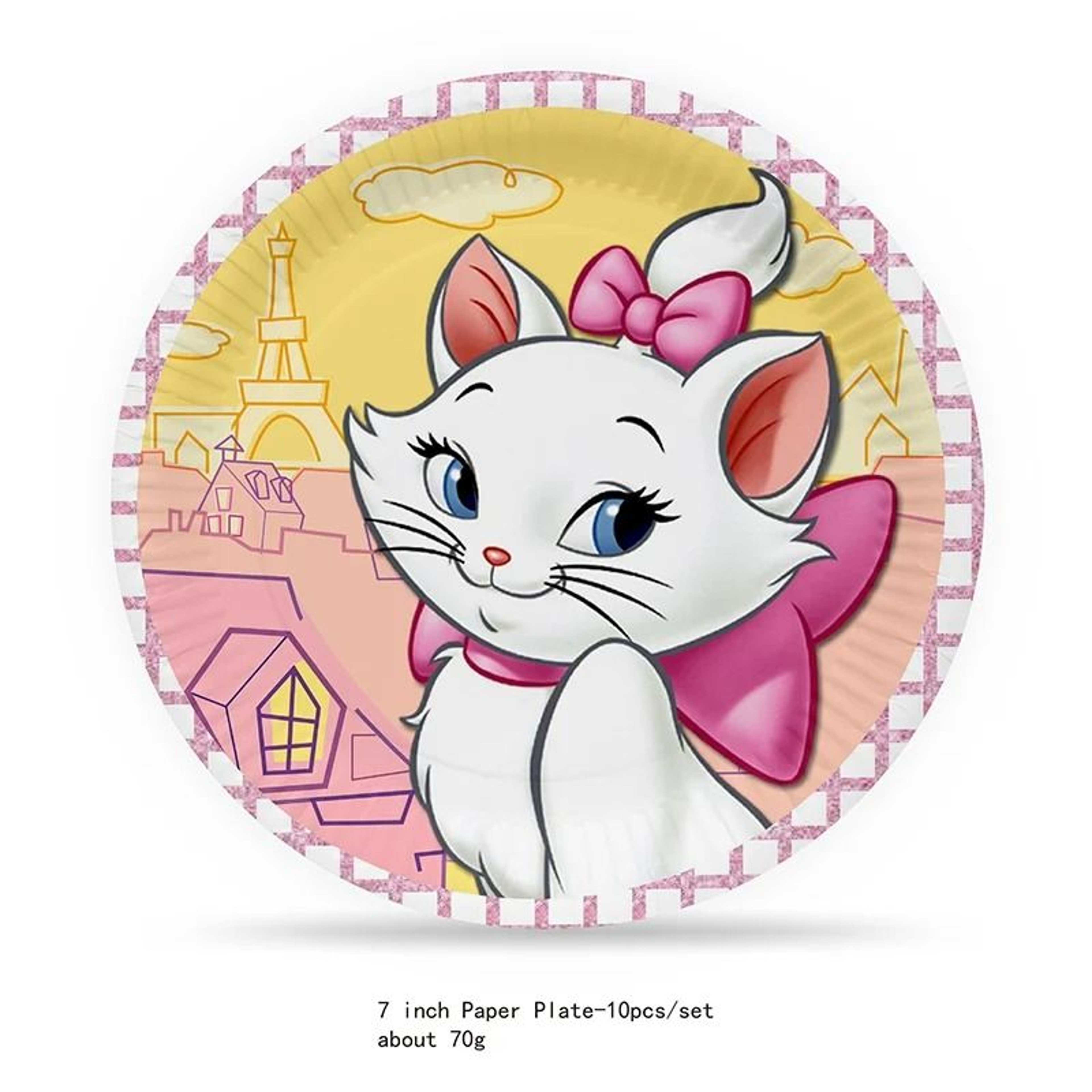 Pink Marie Cat Birthday Party Supplies Disposable Tableware And Balloon Decor 2