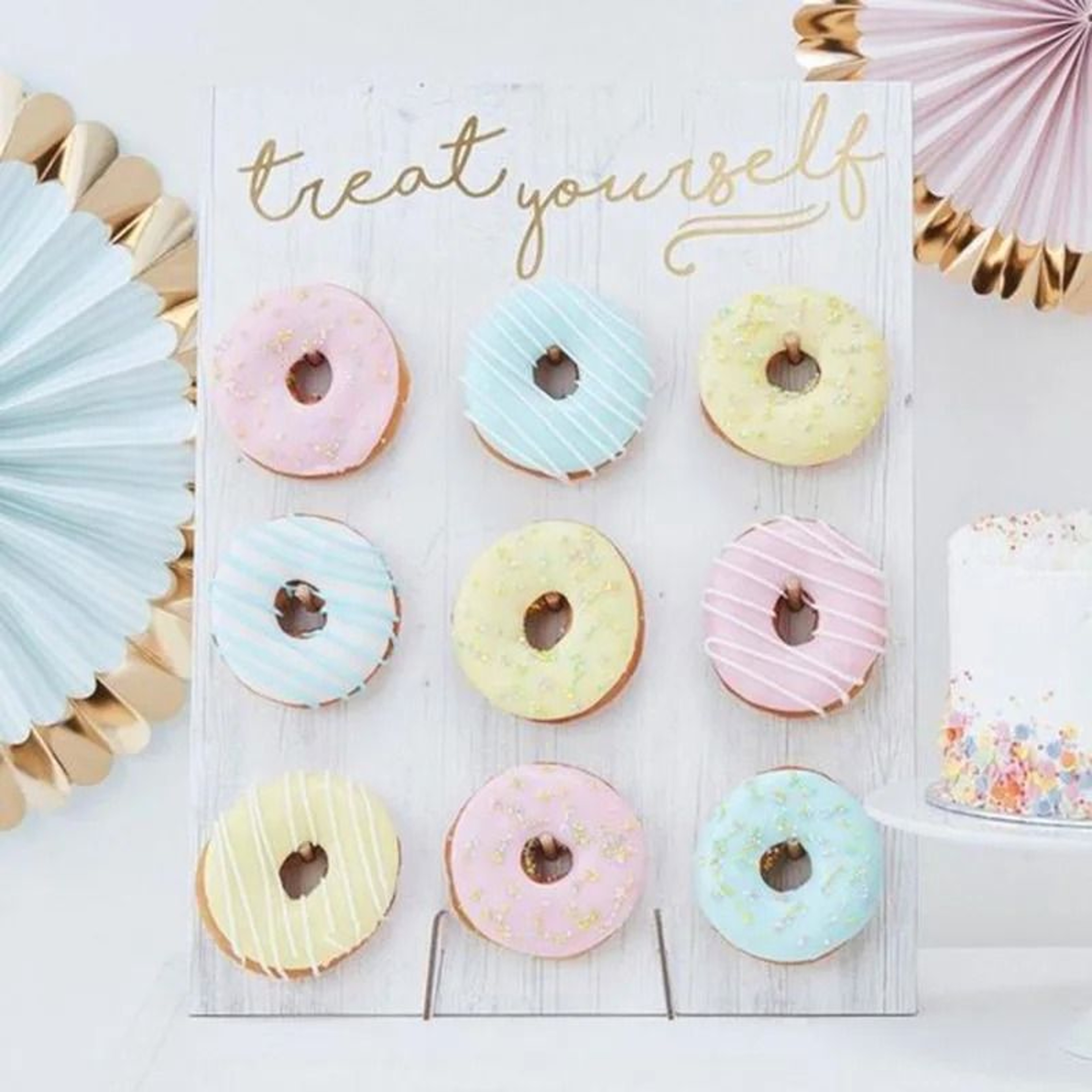 Wooden Donut Stand Dessert Display Holder For Weddings And Parties 2