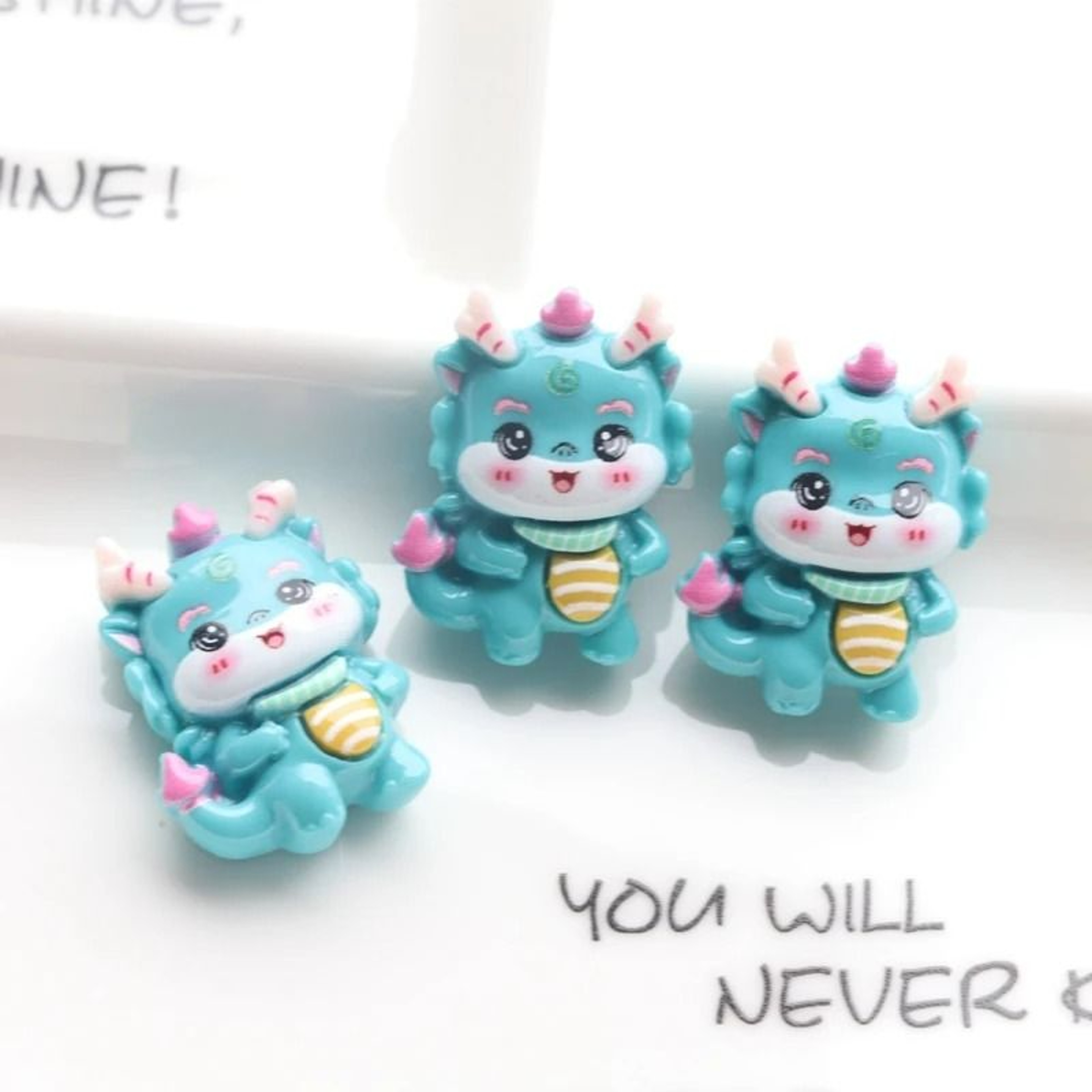 Mini Dinosaur Resin Cabochons 10Pcs Cute Flat Back Craft Embellishments 5