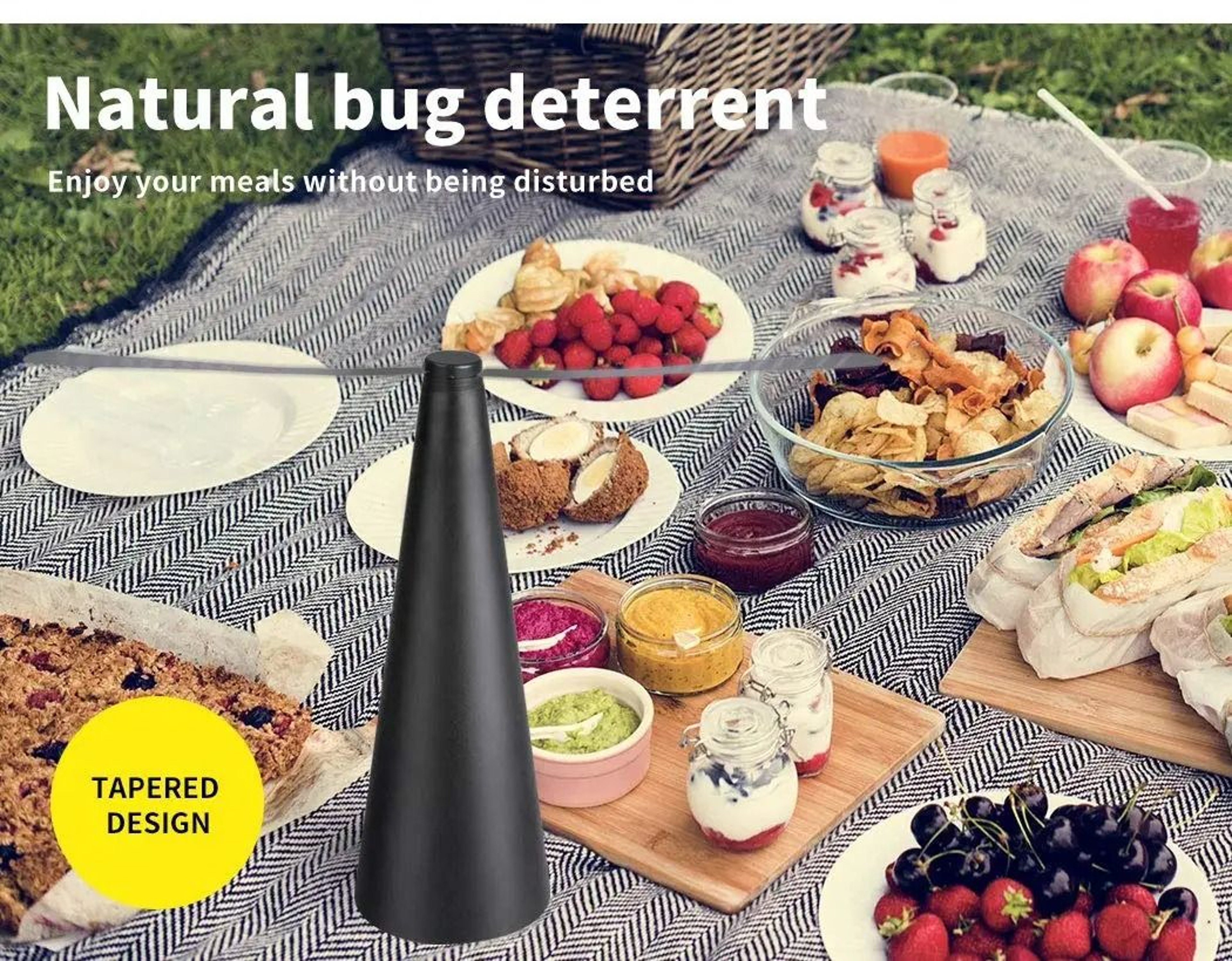 Portable Table Fly Repellent Fan For Outdoor Dining And BBQ 2