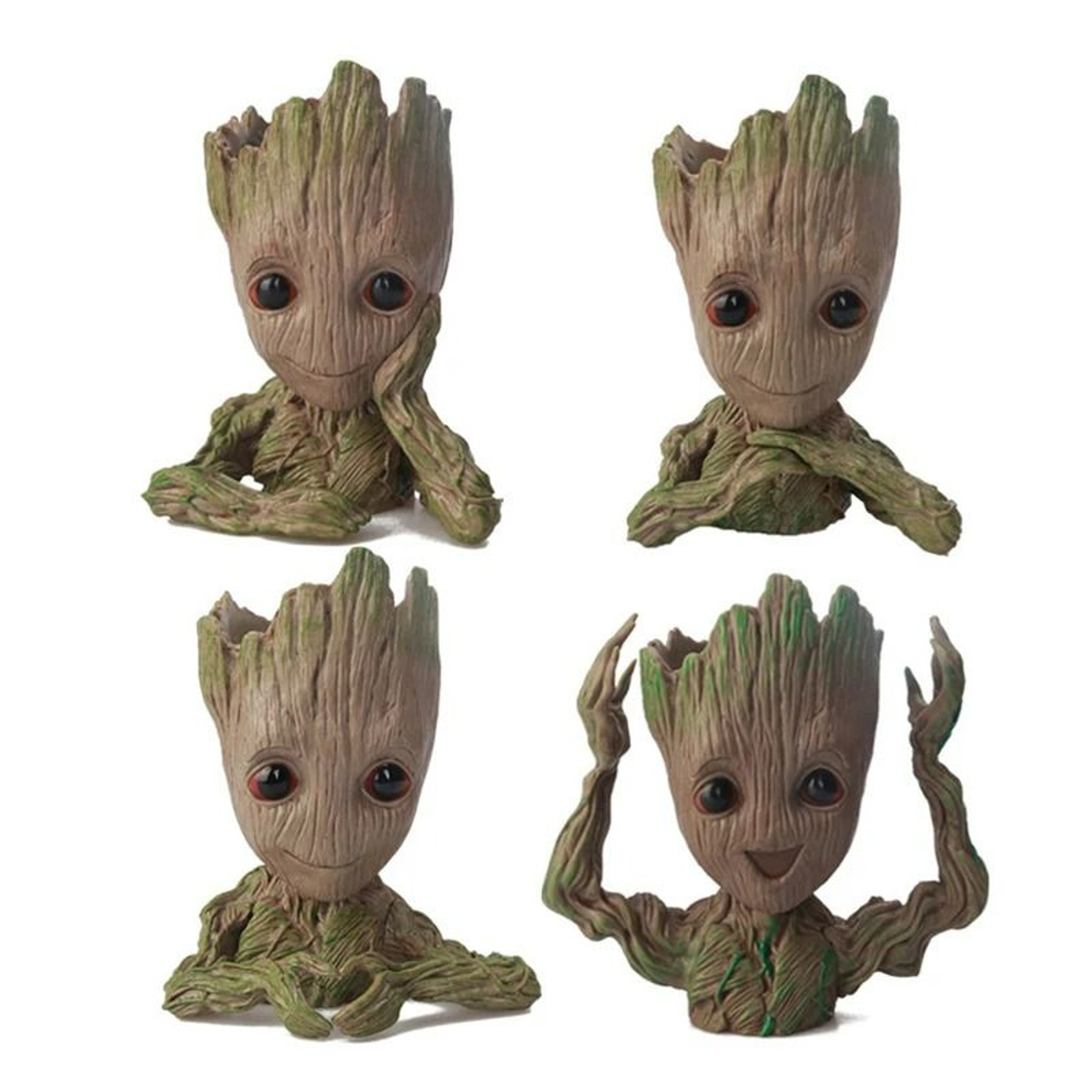 Groot Character Planter Pot And Pen Holder Desktop Organizer Decor 1