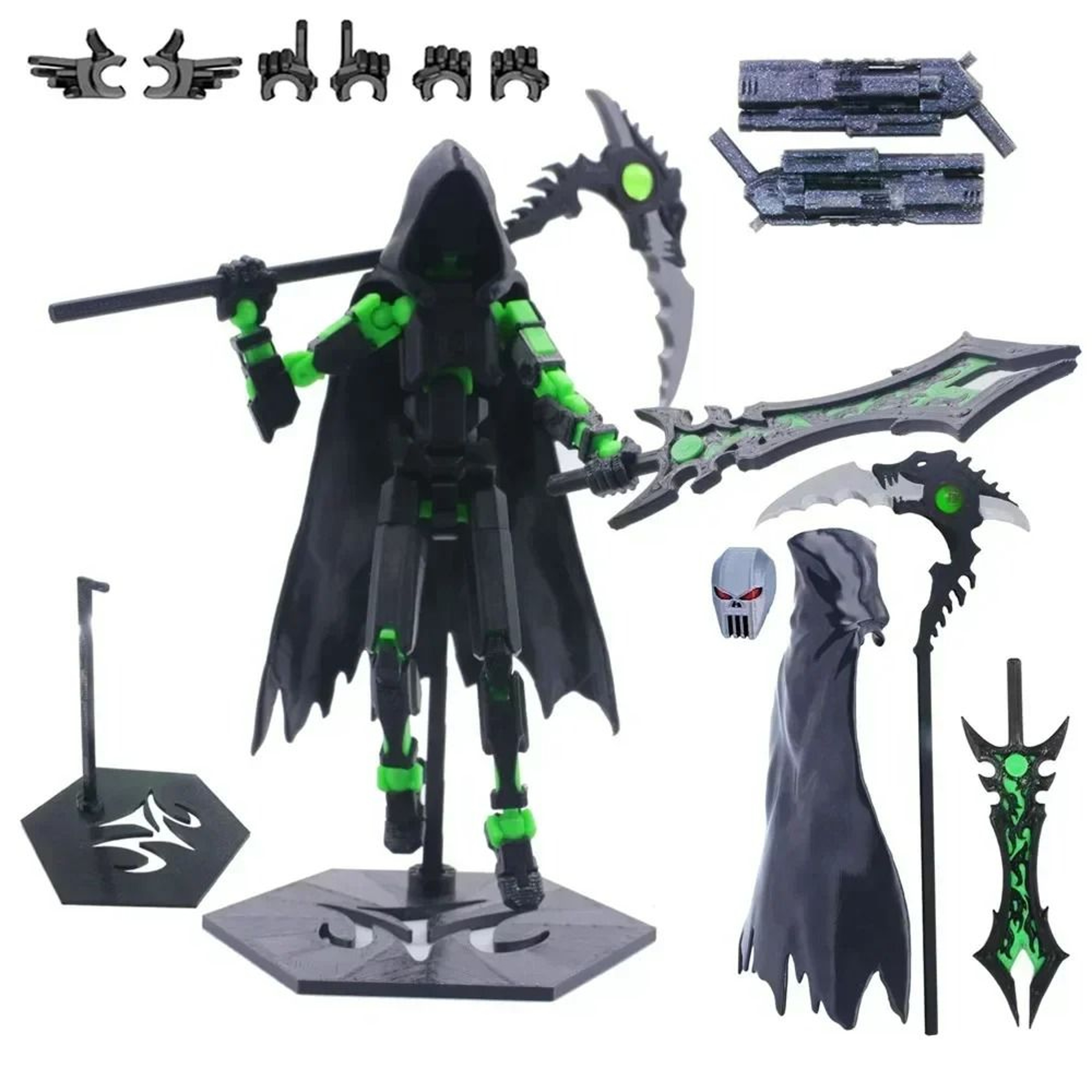 T13 Multi Jointed Swordsman Action Figure Poseable Warrior Collectible 9