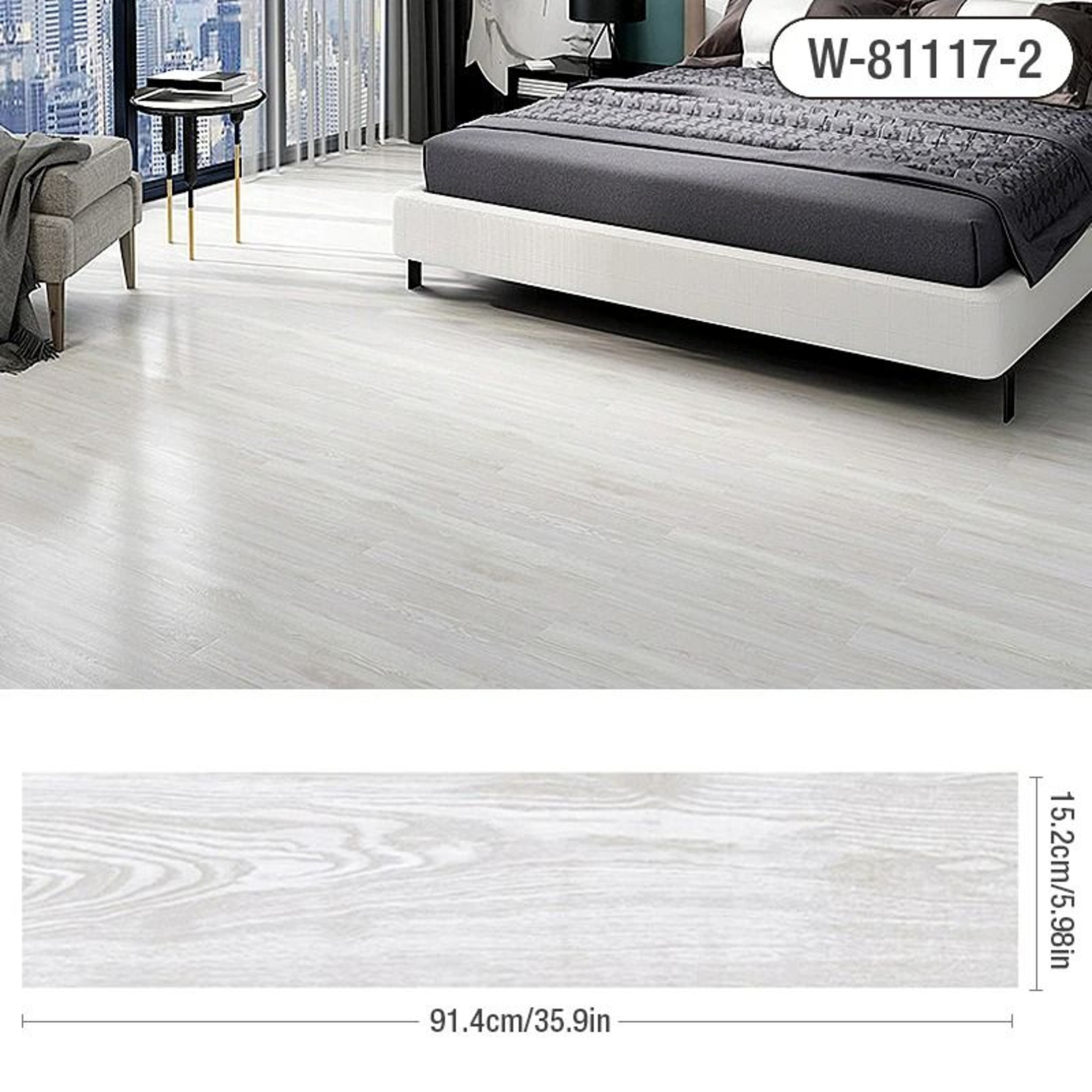 3D Wood Grain Floor Sticker Waterproof Self Adhesive Vinyl Plank 19