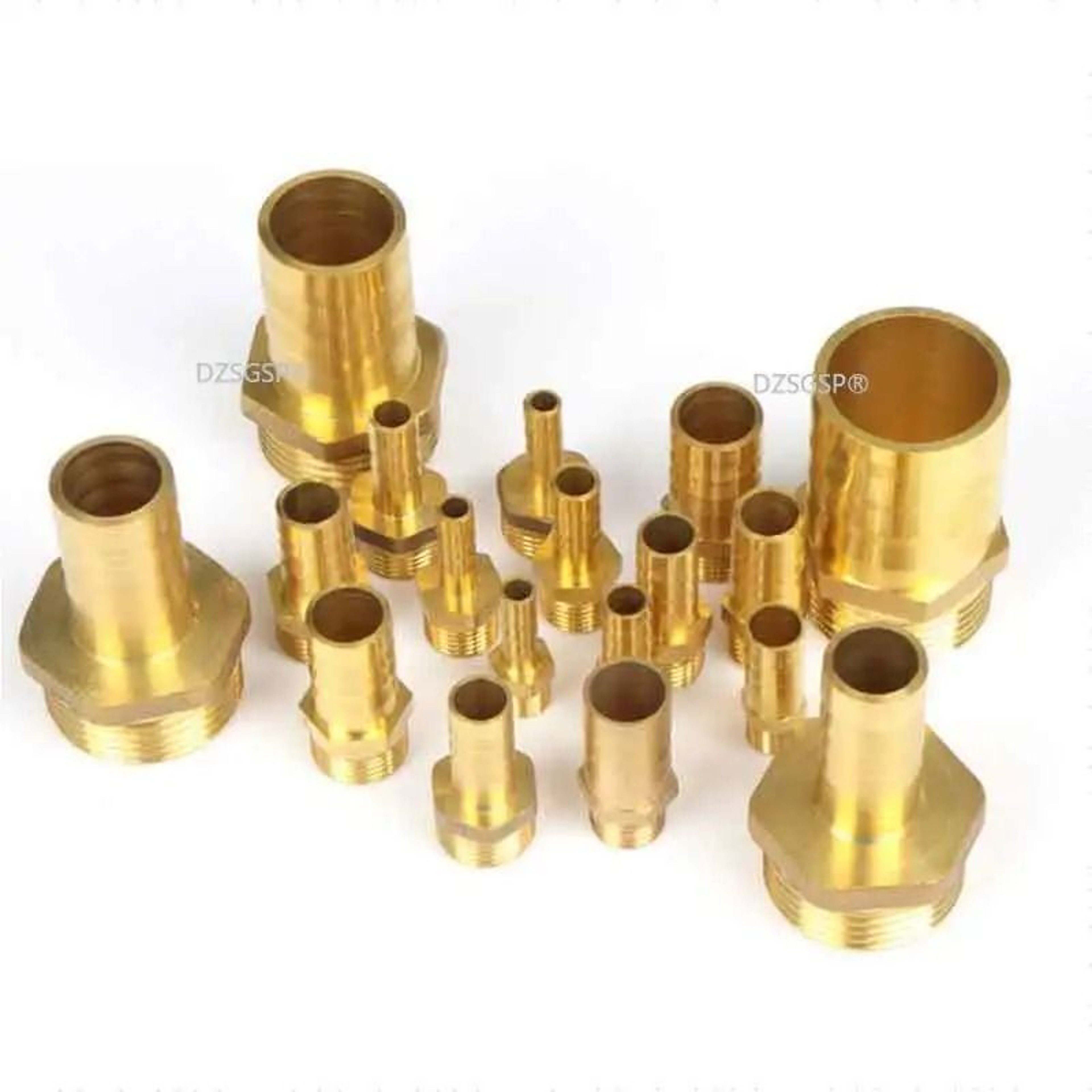 Brass Hose Barb Fitting BSP Male Thread Pipe Connector Adapter 2