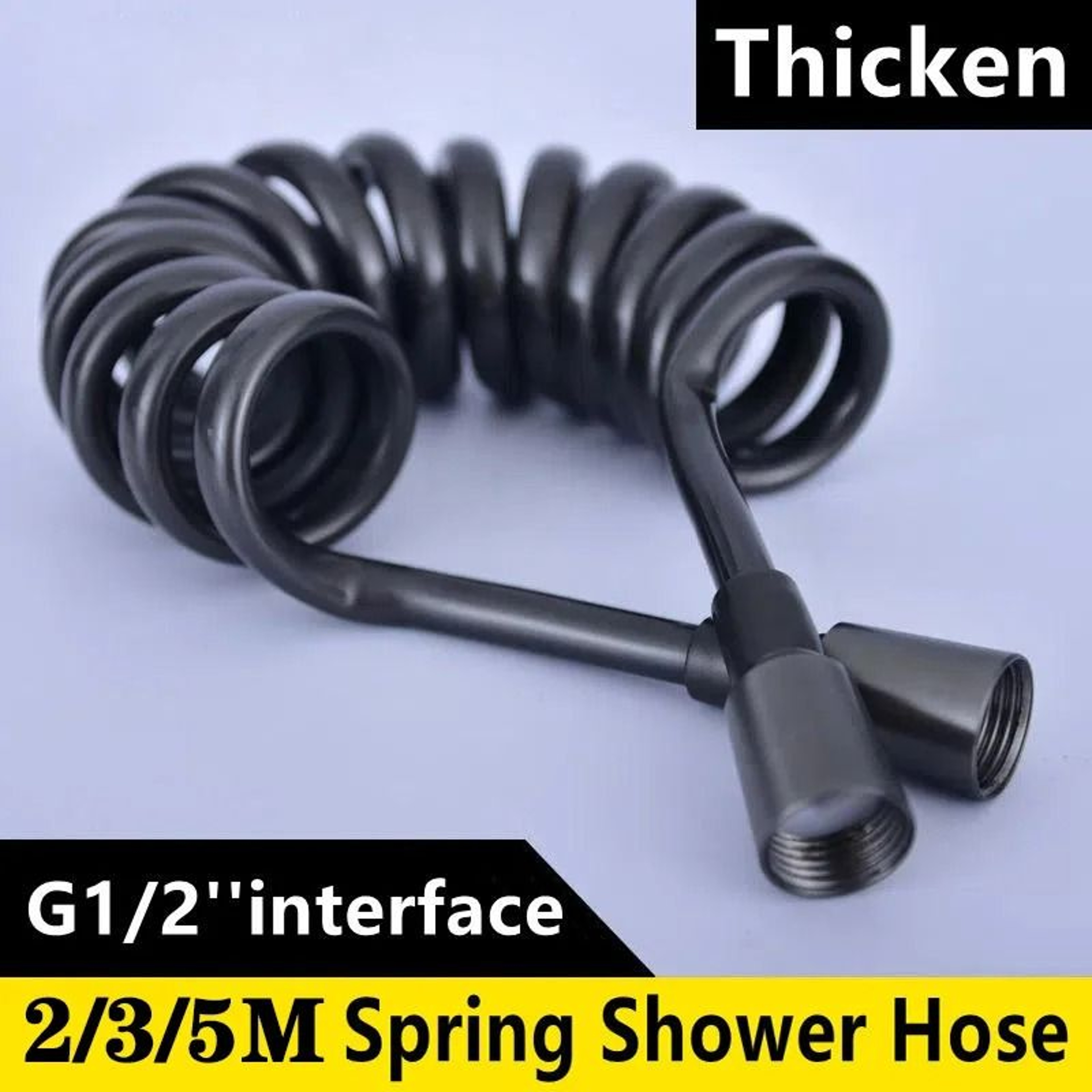 Retractable Coil Shower Hose For Handheld Showerhead And Bidet Sprayer 0