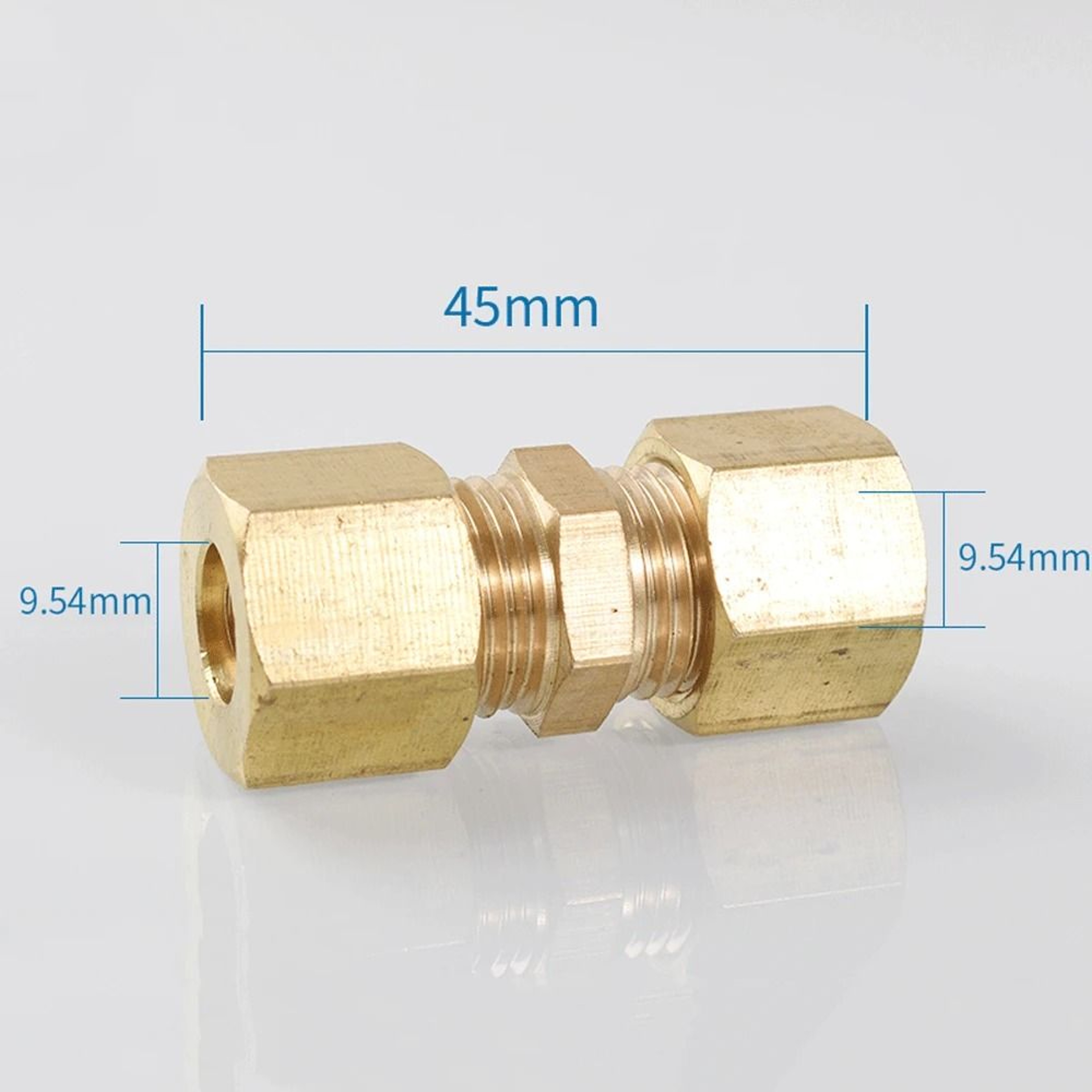 Brass Compression Union Pipe Fitting For Copper Tubing And HVAC Systems 9
