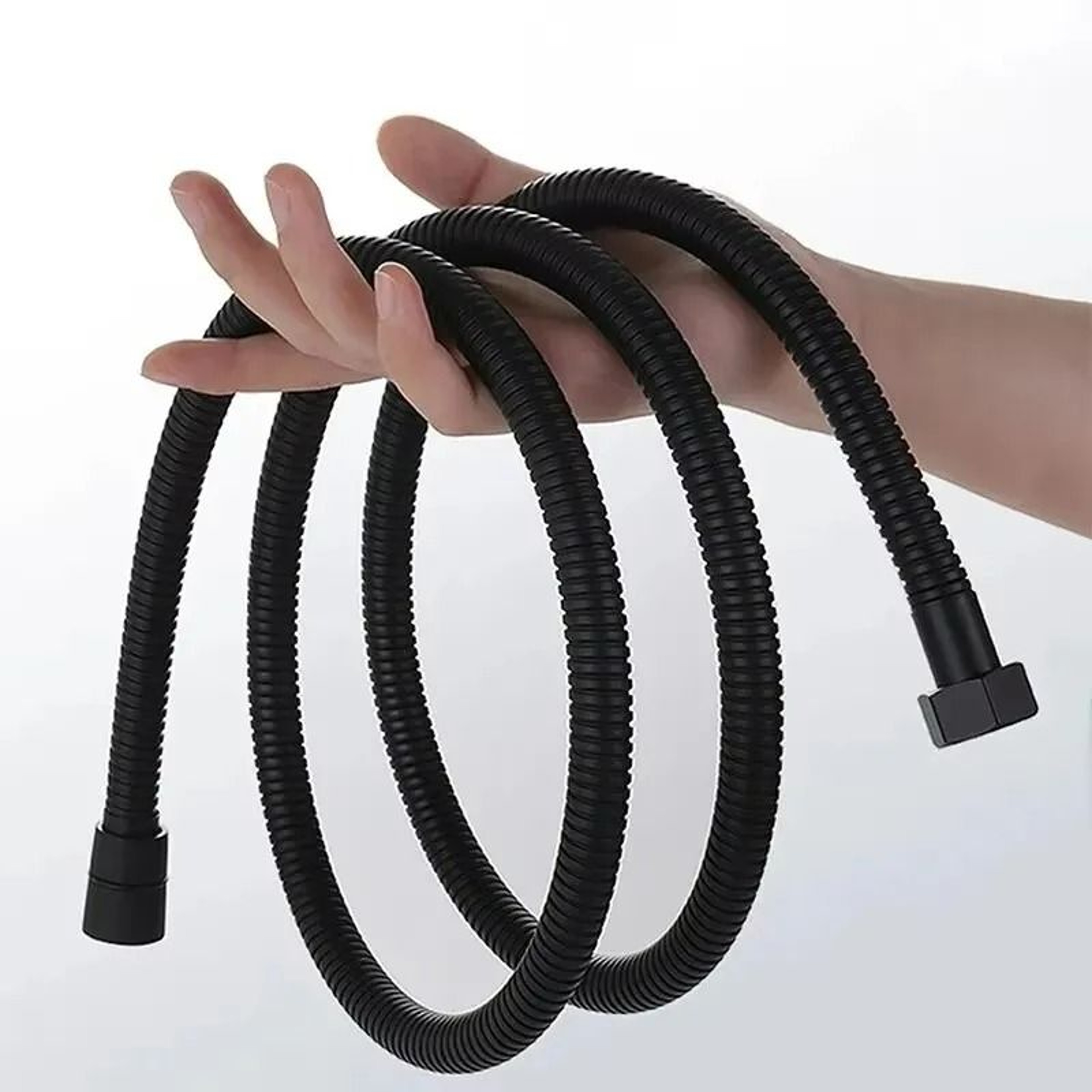 Black Flexible Shower Hose Extension For Handheld Shower And Bathroom 6