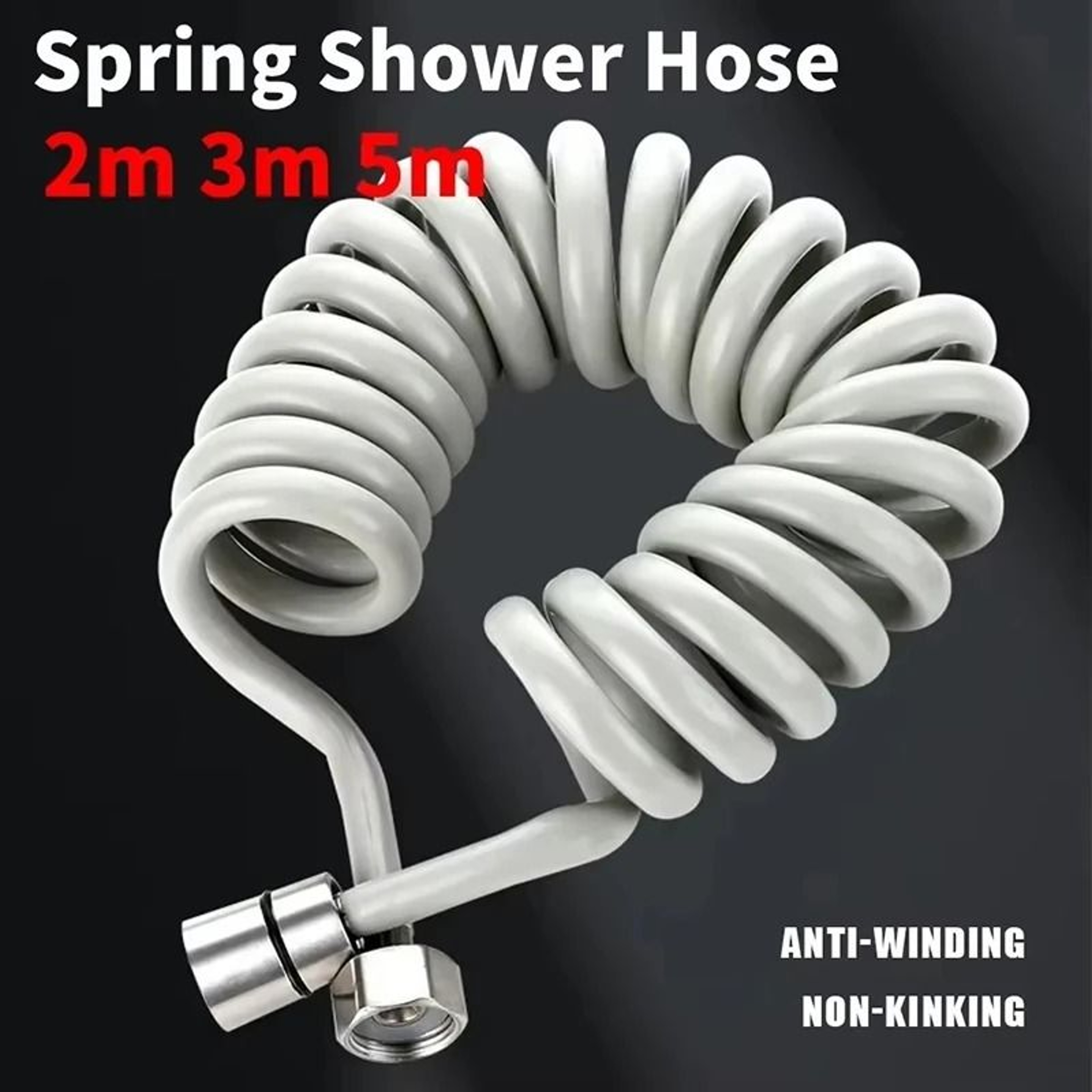 Extra Long Coiled Shower Hose For Handheld Bidet Sprayer And Bathroom 1