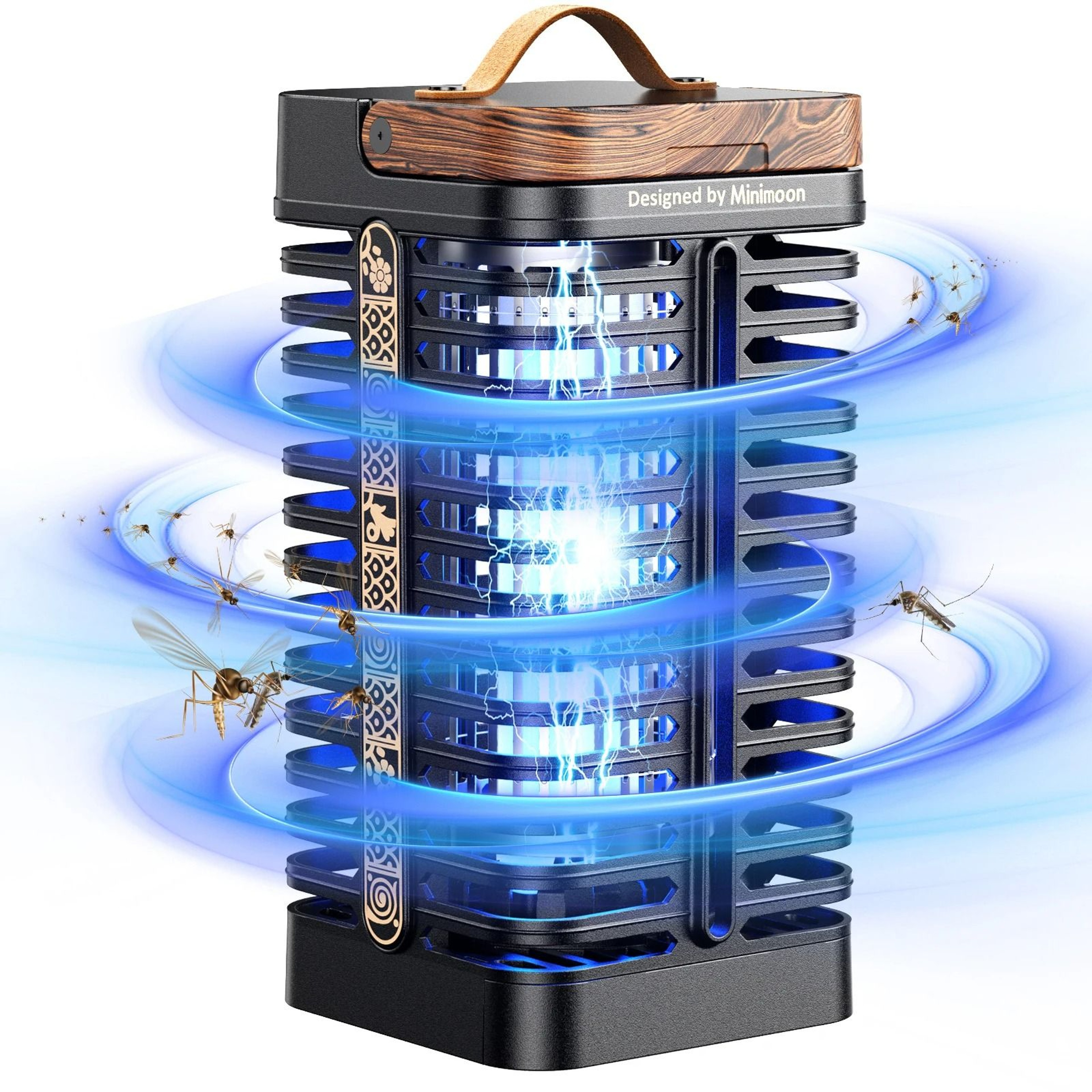 4200V Outdoor Bug Zapper With Dual LED Light IPX4 Electric Mosquito Trap 8