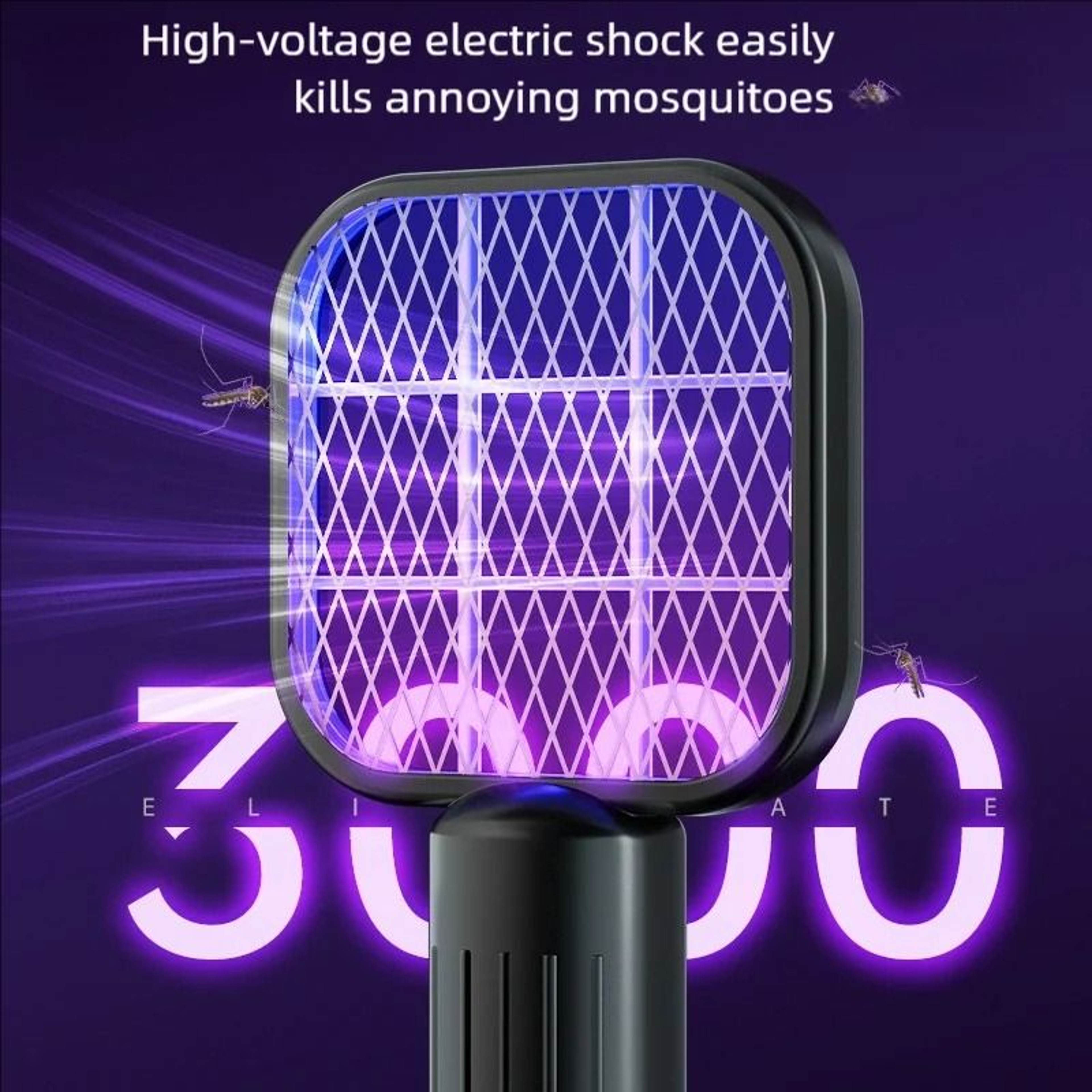 USB Mosquito Swatter With UV Light Portable Bug Zapper Lamp For Camping 2