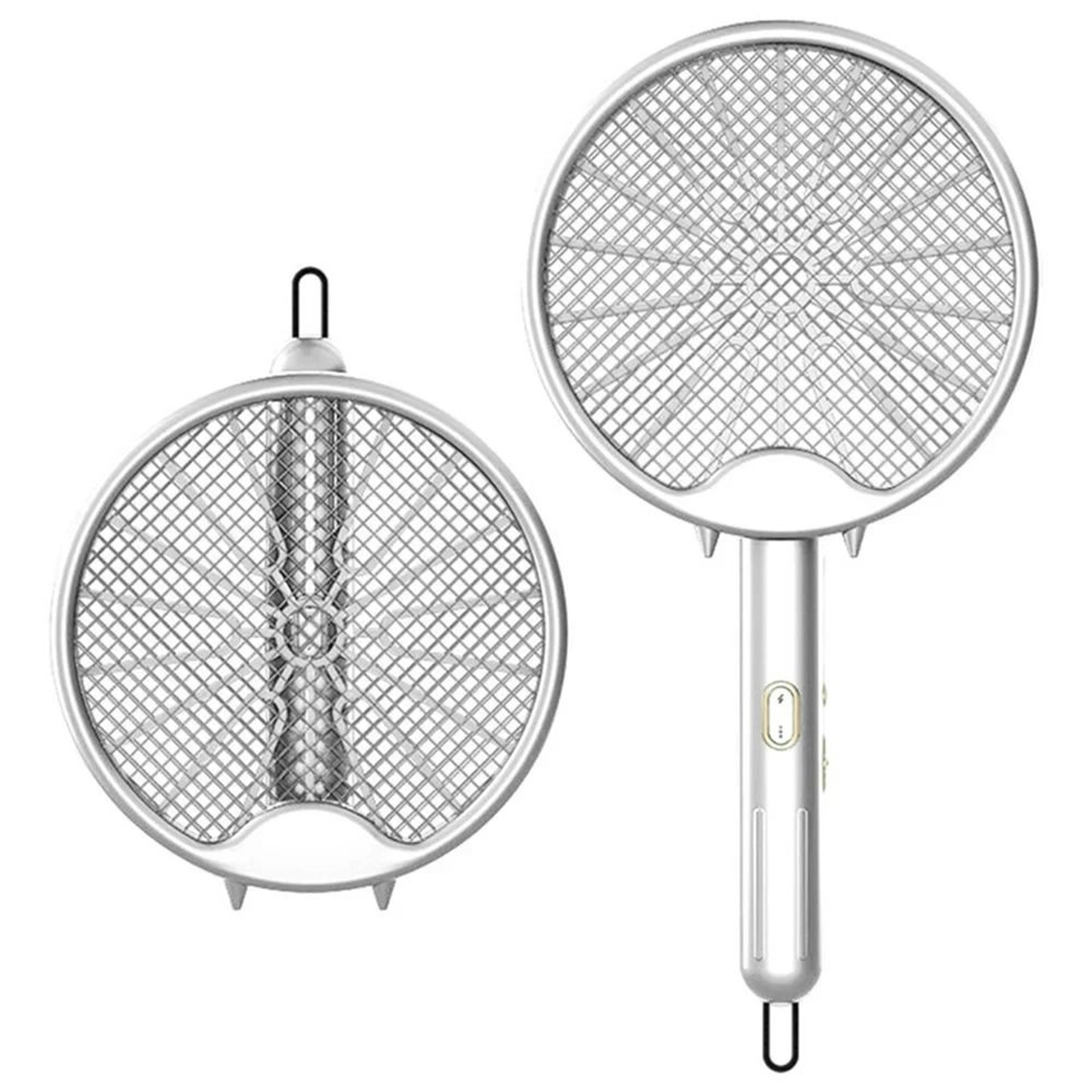 3000V Foldable USB Rechargeable Mosquito Racket With Bug Zapper Lamp 8