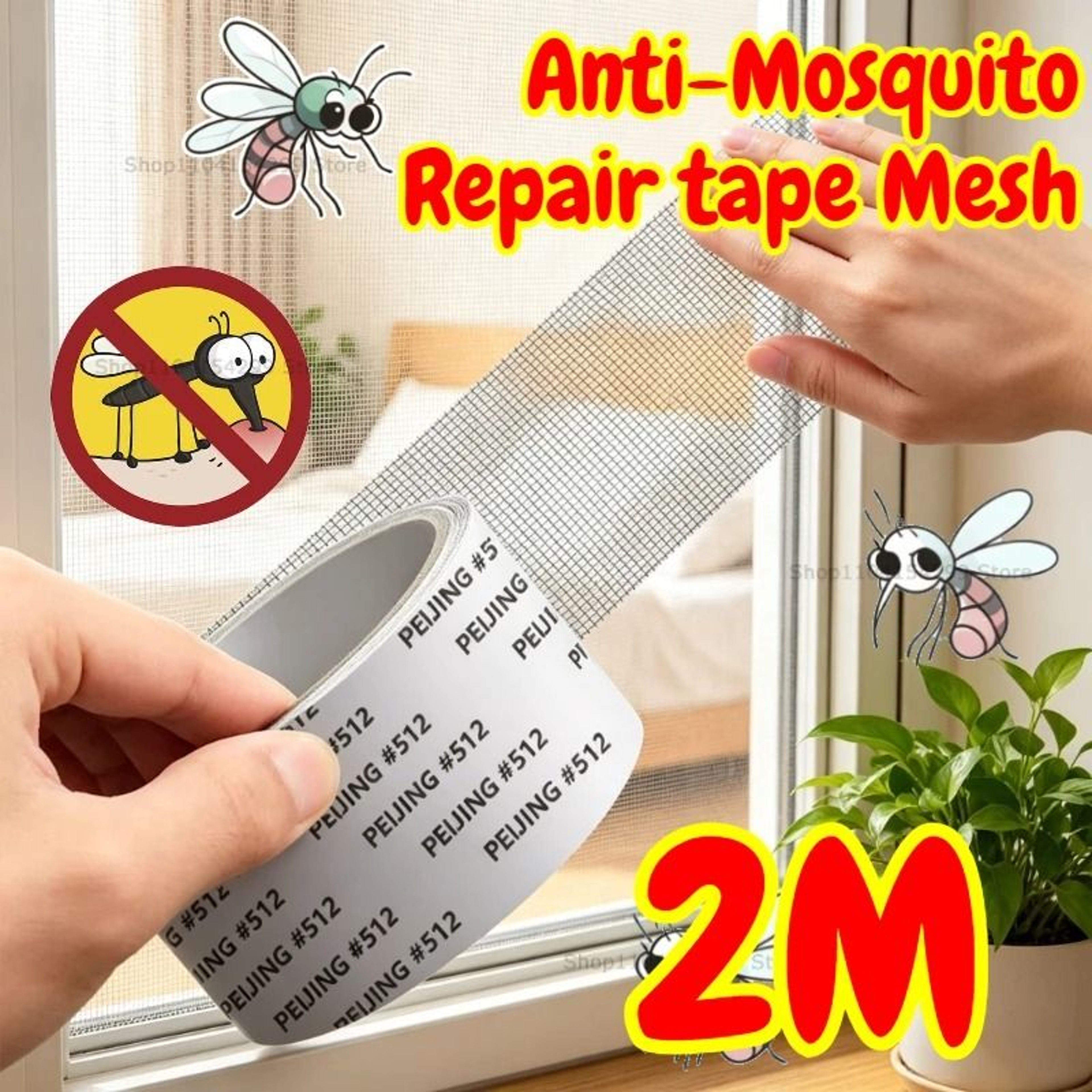 ScreenFix 656ft Self Adhesive Window Screen Repair Tape For Mosquito Mesh 1