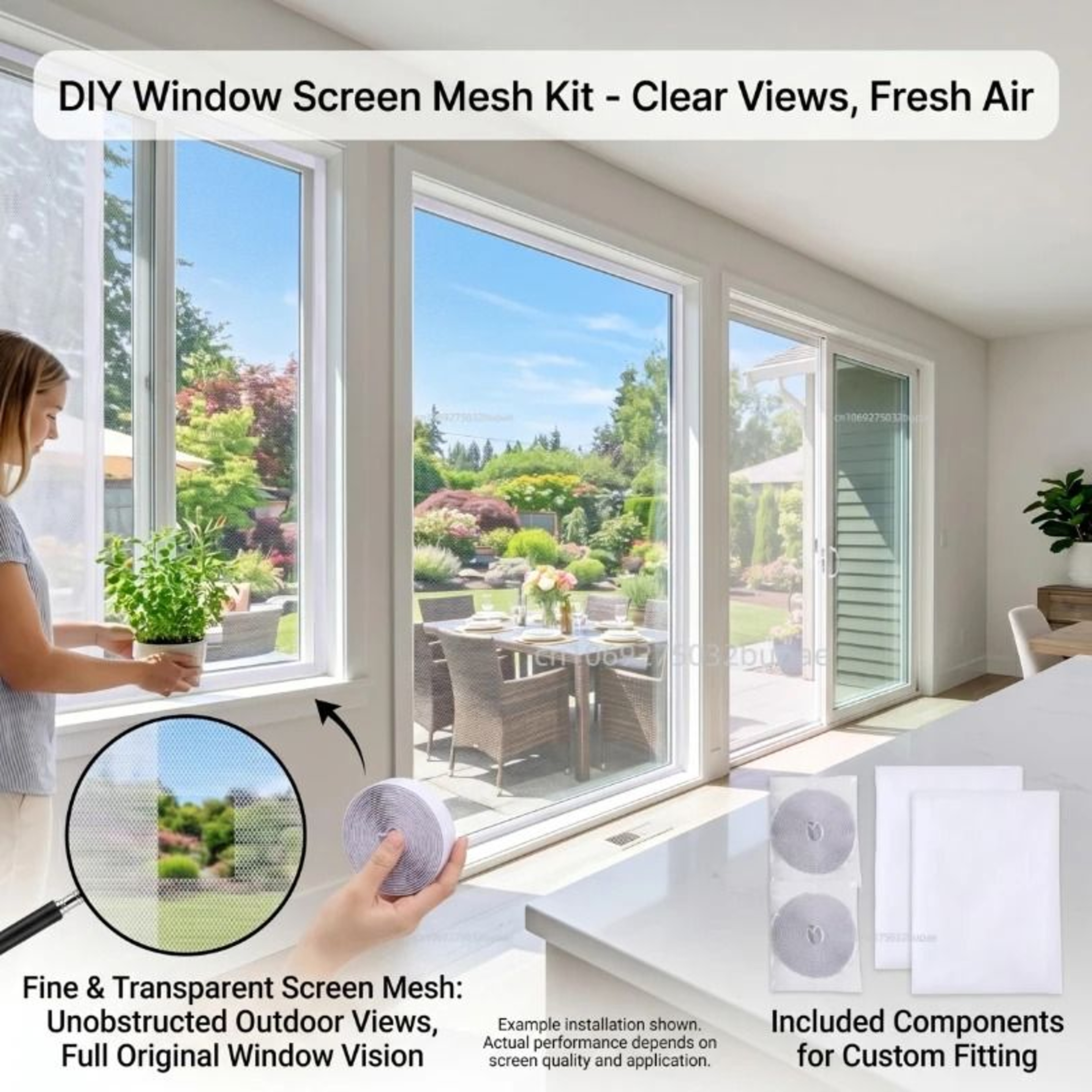 FreshShield Durable Mosquito Window Screen Mesh For Indoor Insect Protection 3