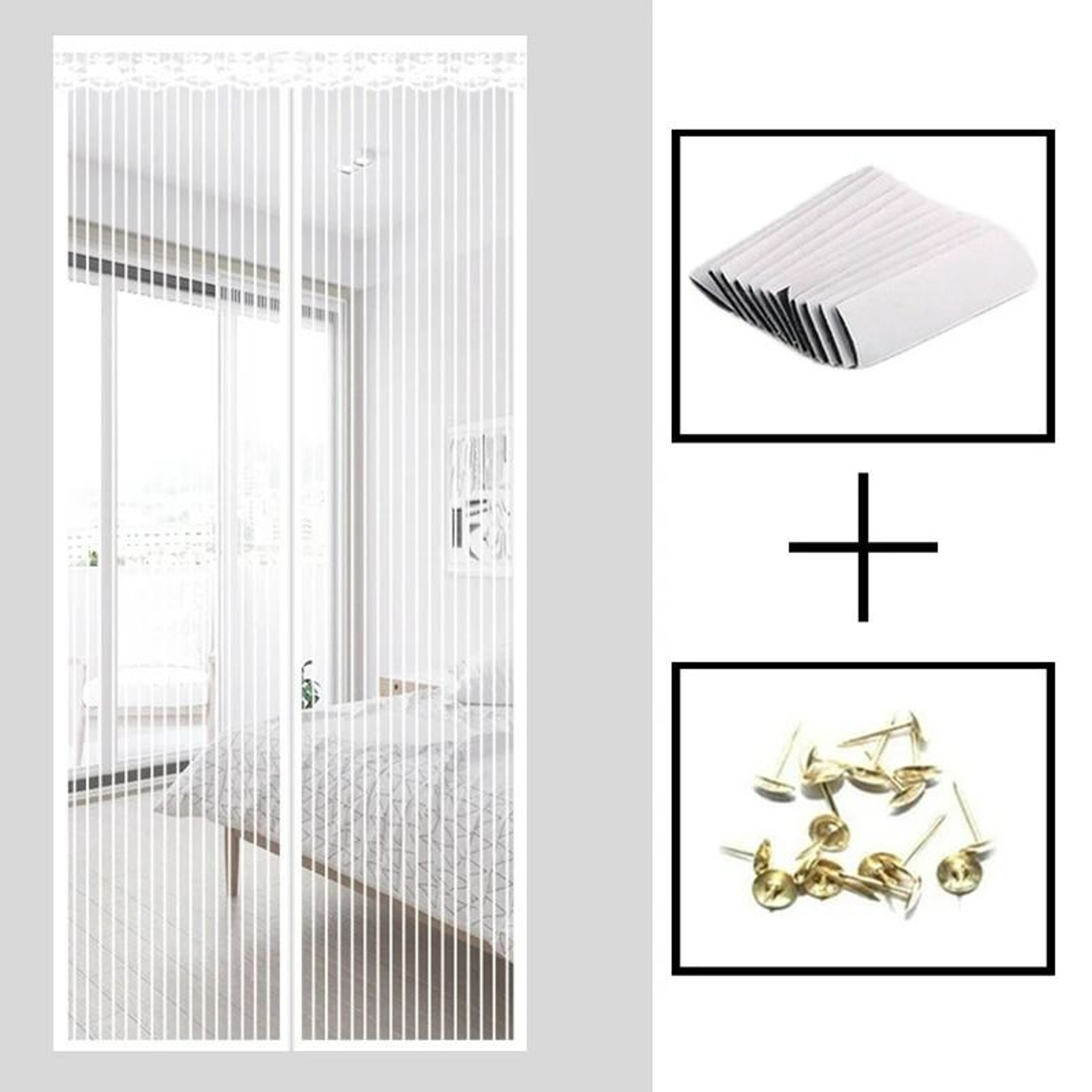 MagnaBreeze No Punch Magnetic Screen Door Automatic Closing Mosquito Curtain 7