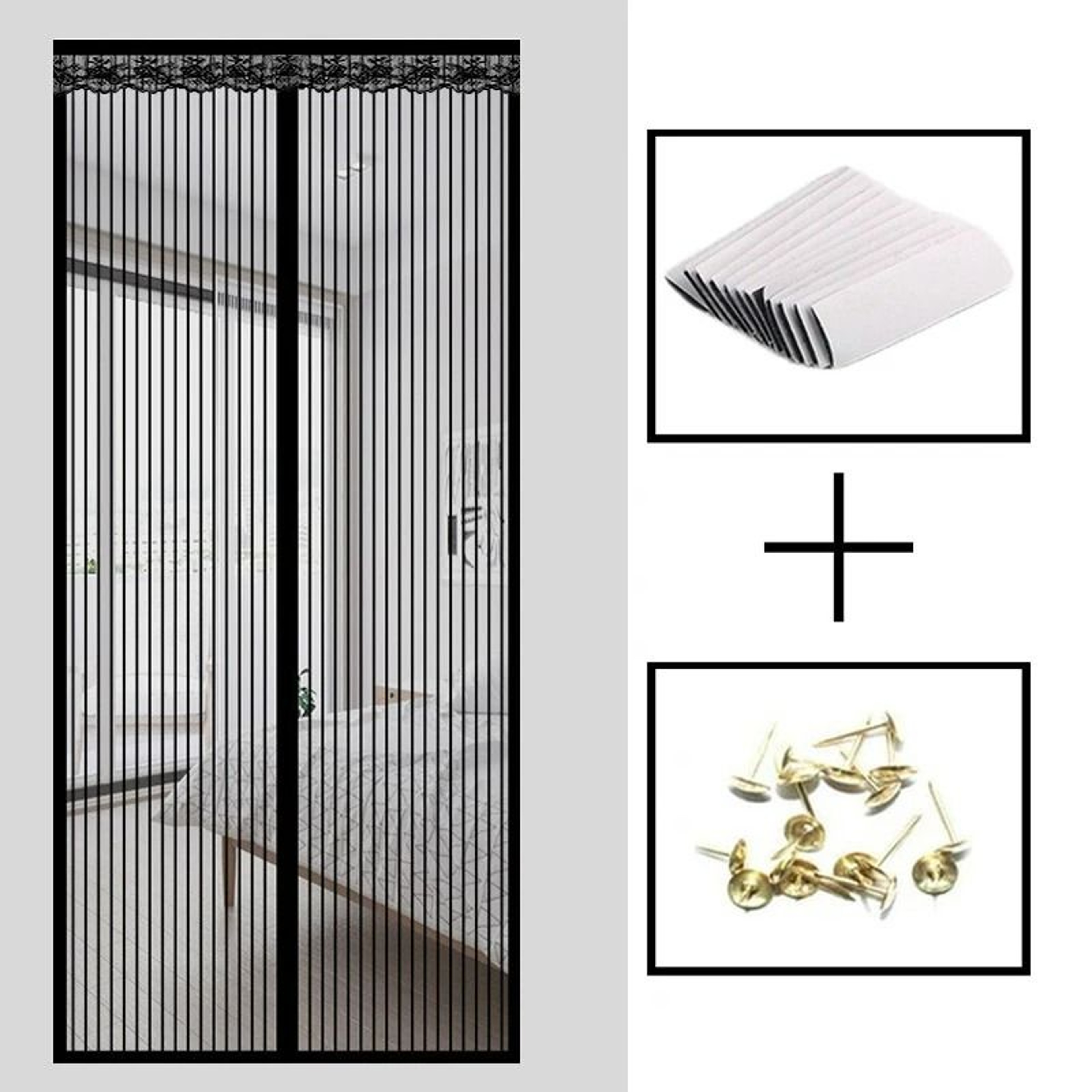 MagnaBreeze No Punch Magnetic Screen Door Automatic Closing Mosquito Curtain 8