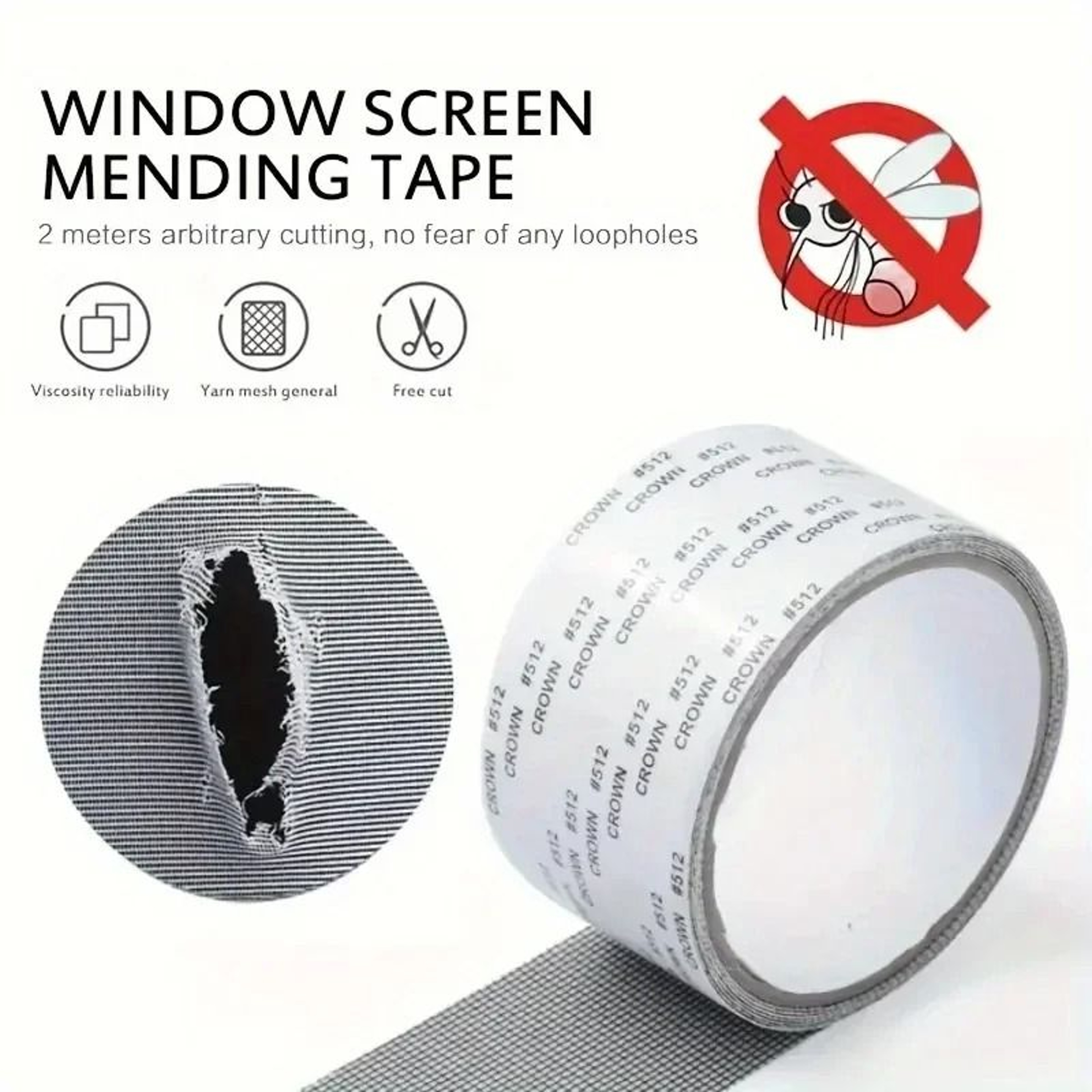 PatchPro Self Adhesive Window Screen Repair Tape For Mosquito Mesh And Doors 4