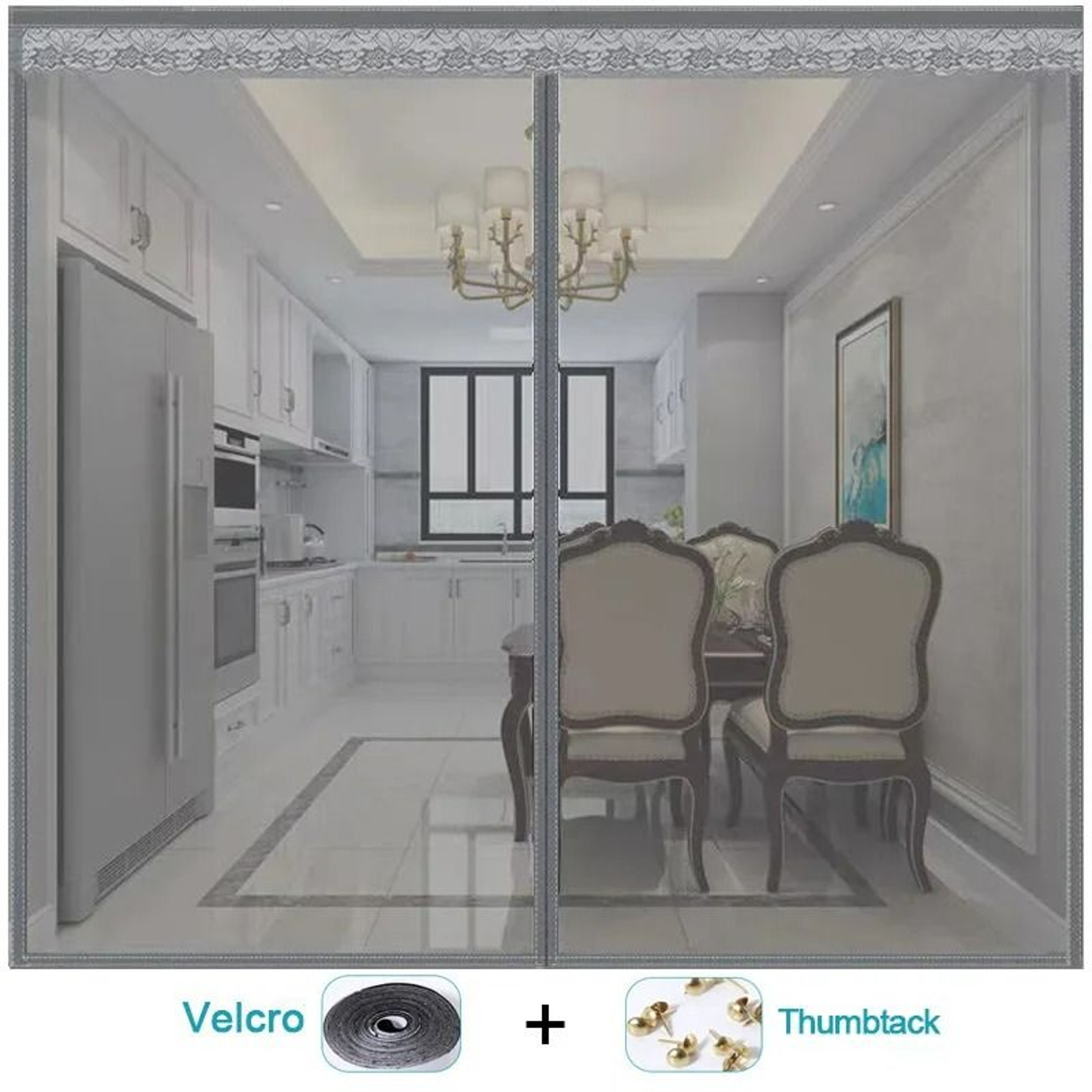 SnapShield Tool Free Magnetic Screen Door Automatic Closing Mosquito Mesh Curtain 7