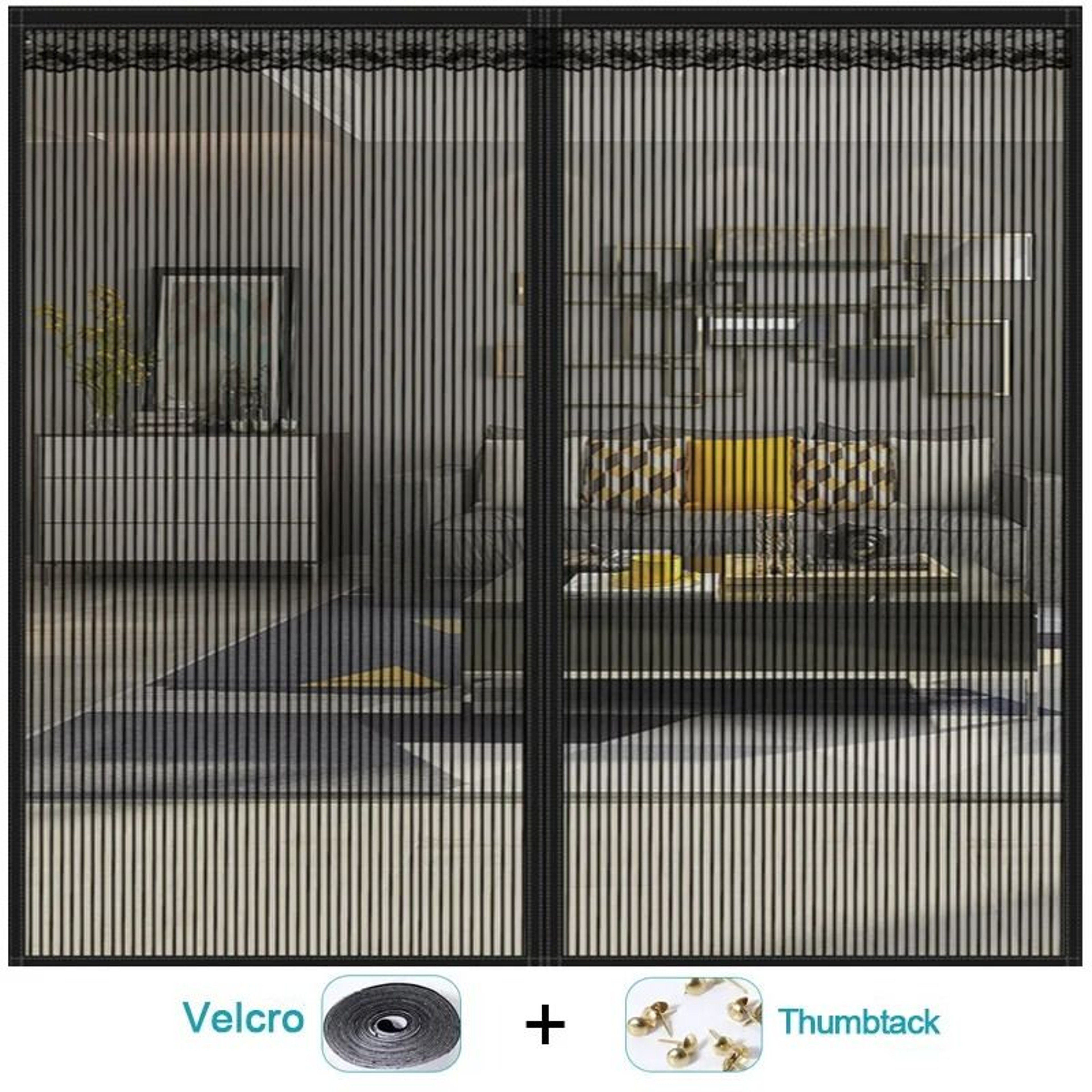 SnapShield Tool Free Magnetic Screen Door Automatic Closing Mosquito Mesh Curtain 8