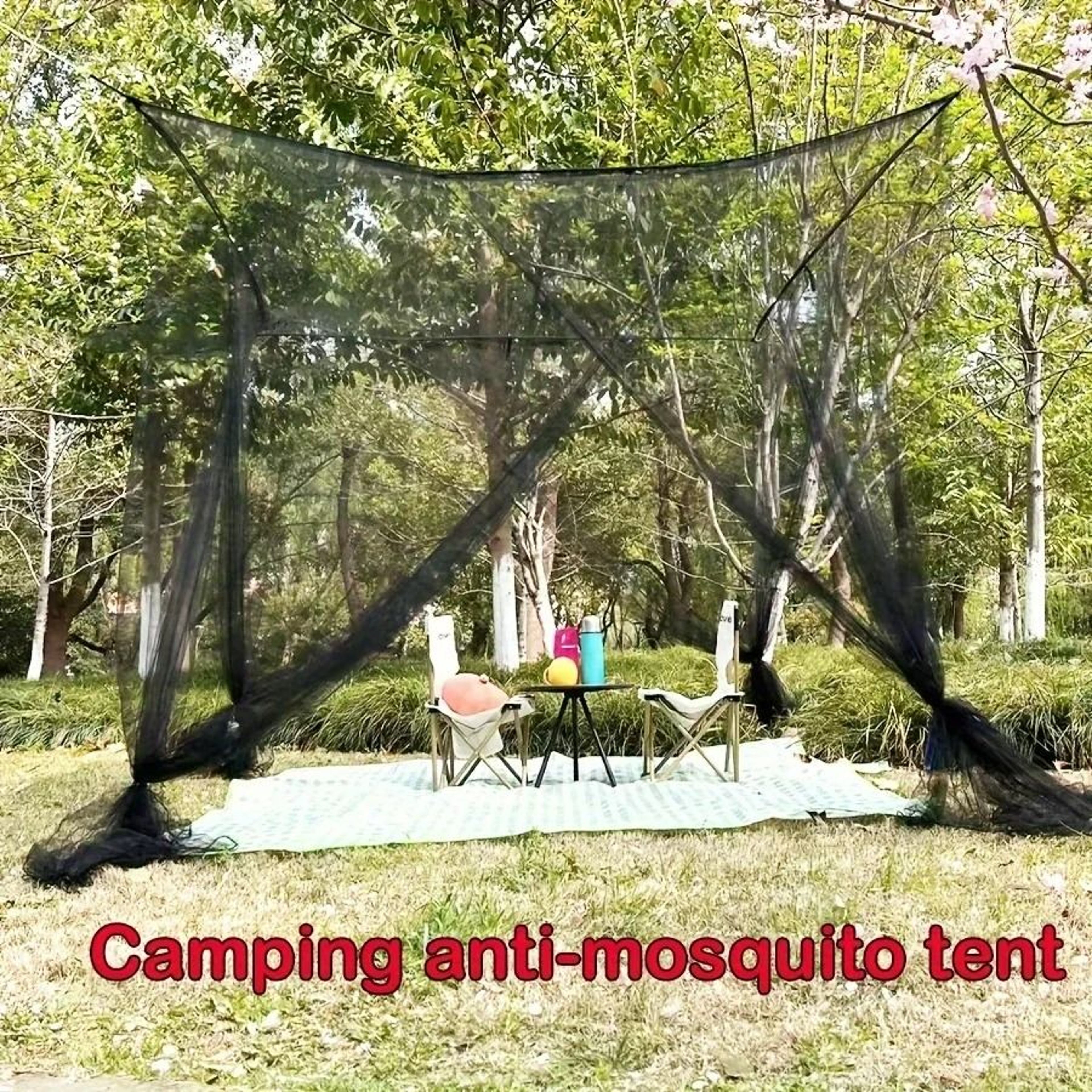 GrandShield Extra Large 4 Opening Mosquito Net Canopy For Beds And Camping 4