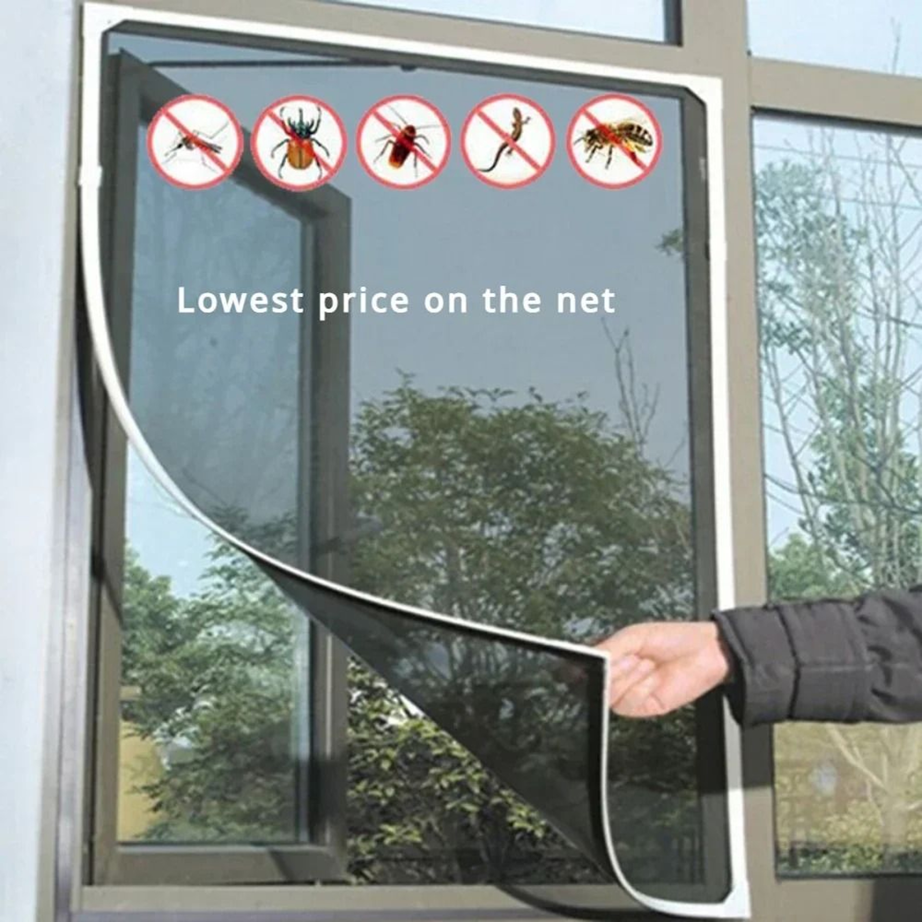 Hands Free Magnetic Mosquito Screen Curtain 1