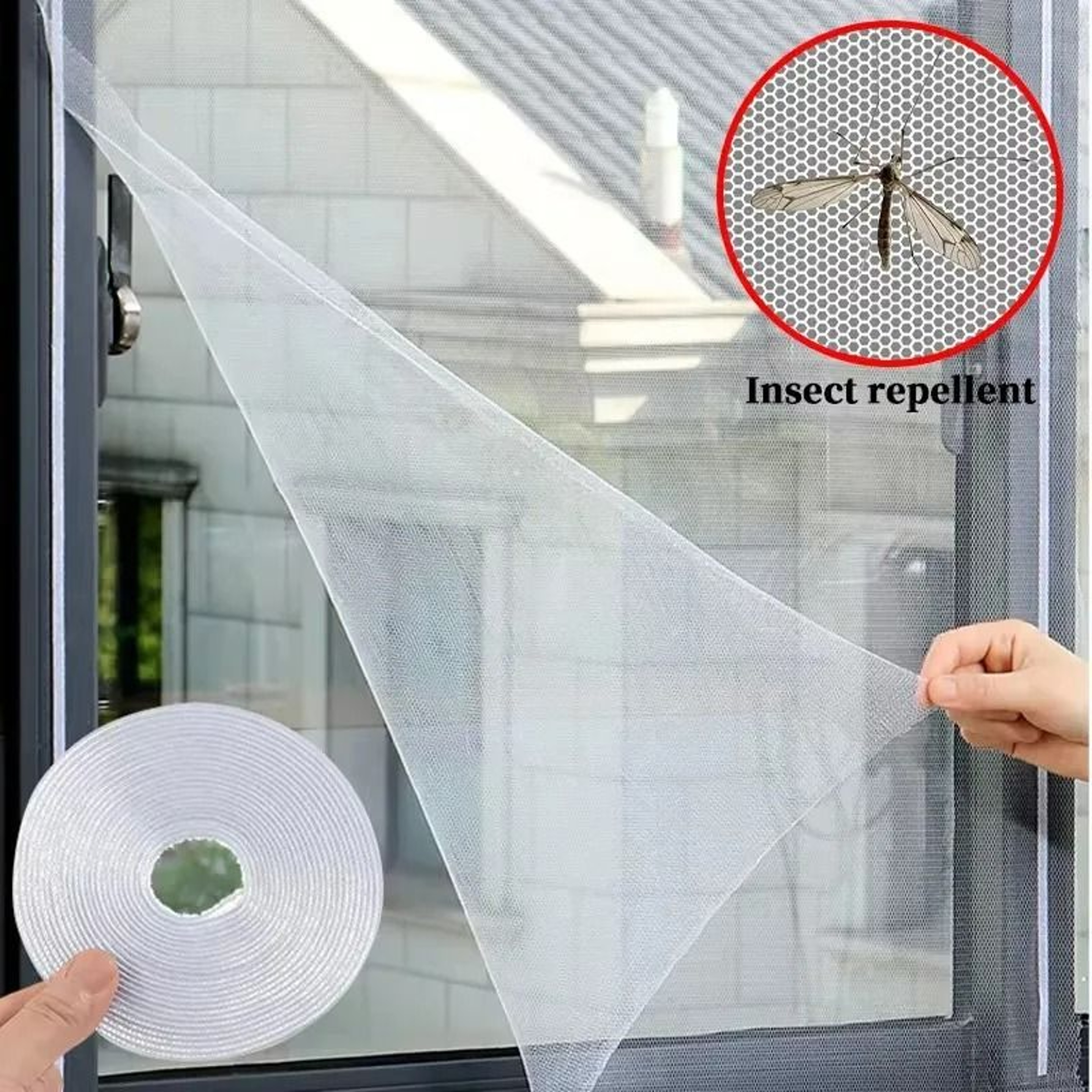 Cut To Fit Self Adhesive Window Mosquito Mesh 1