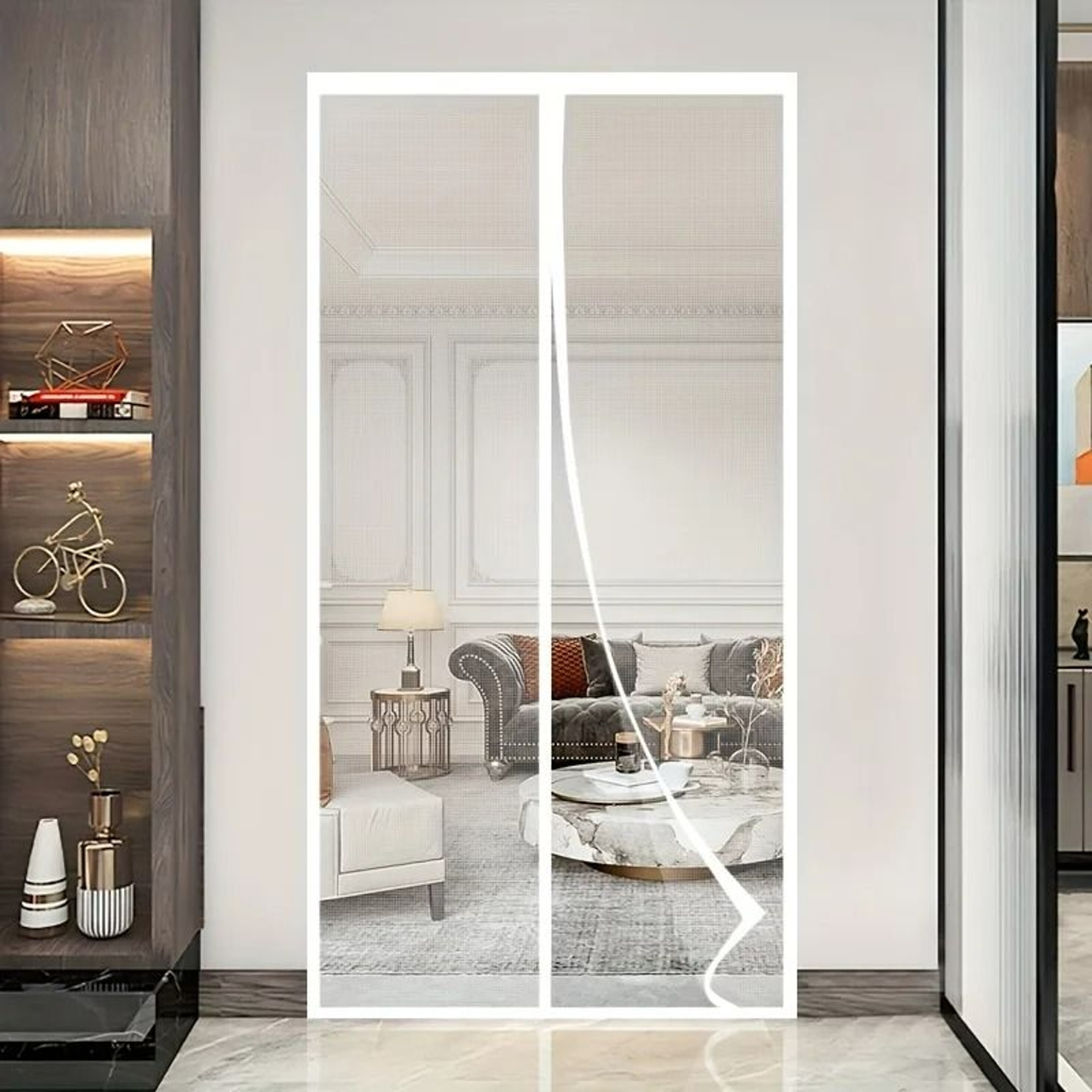 Pet Resistant Clear View Fiberglass Screen Curtain 6