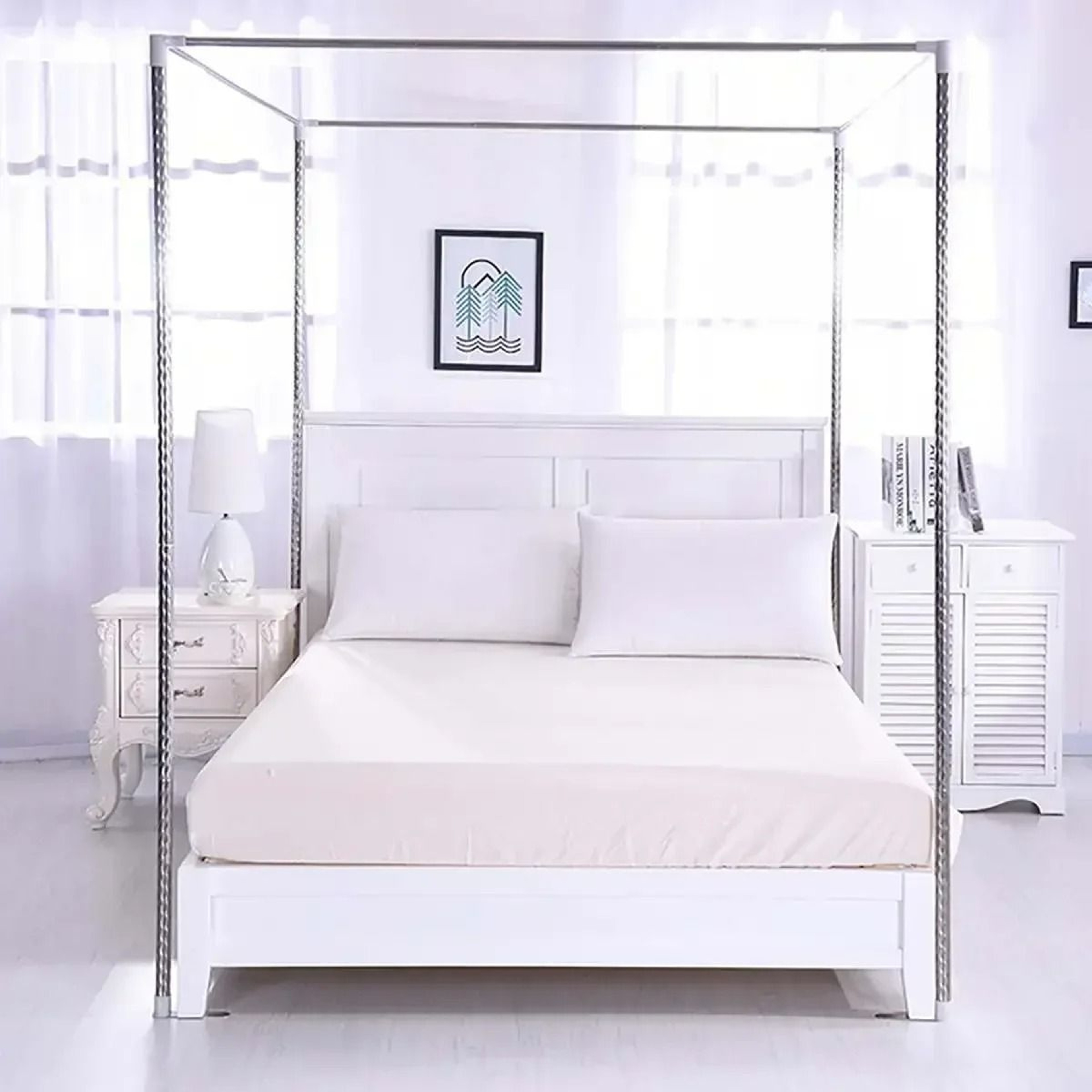 Stainless Steel Four Corner Bed Canopy Frame 4