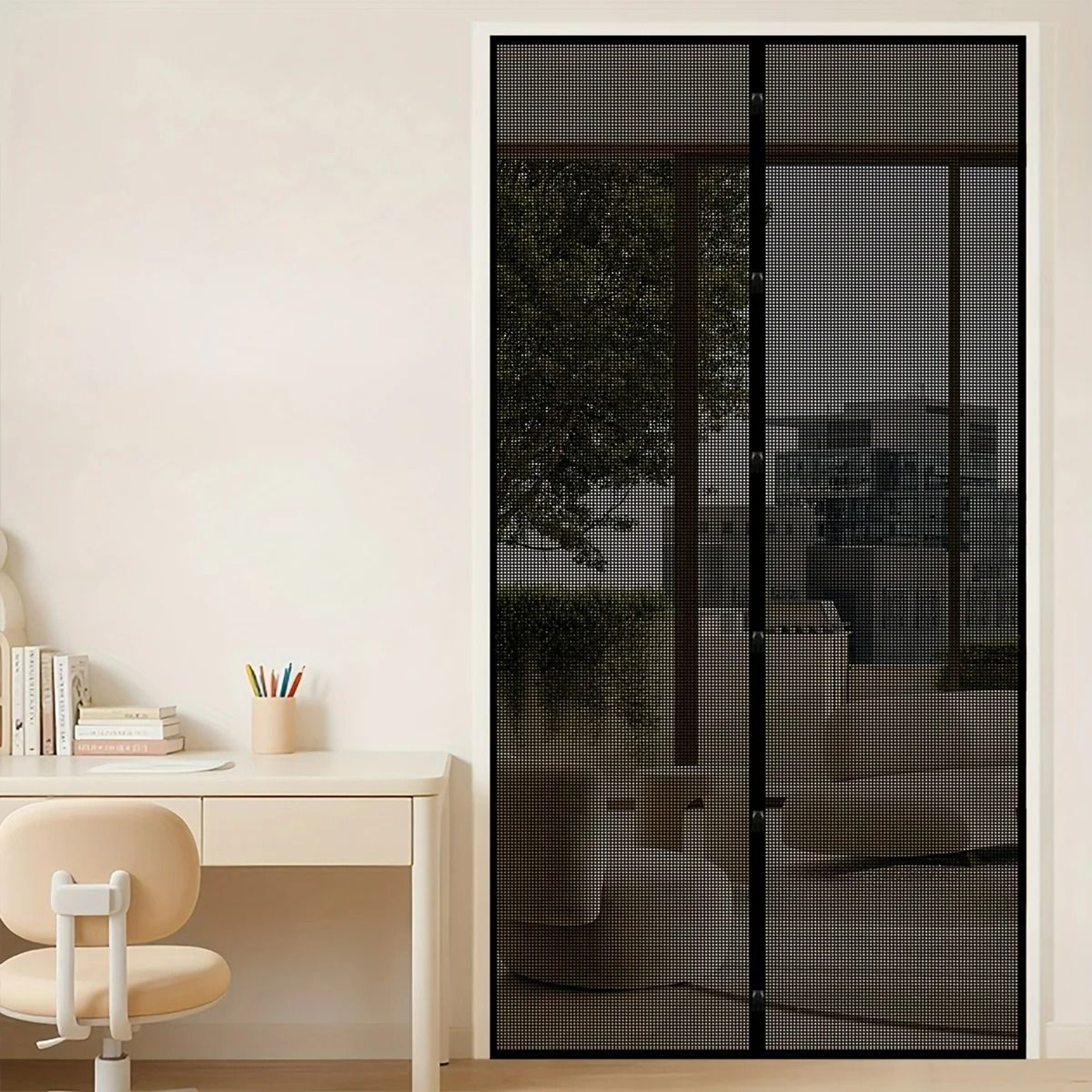 Easy Fit Self Closing Magnetic Mesh Curtain 4