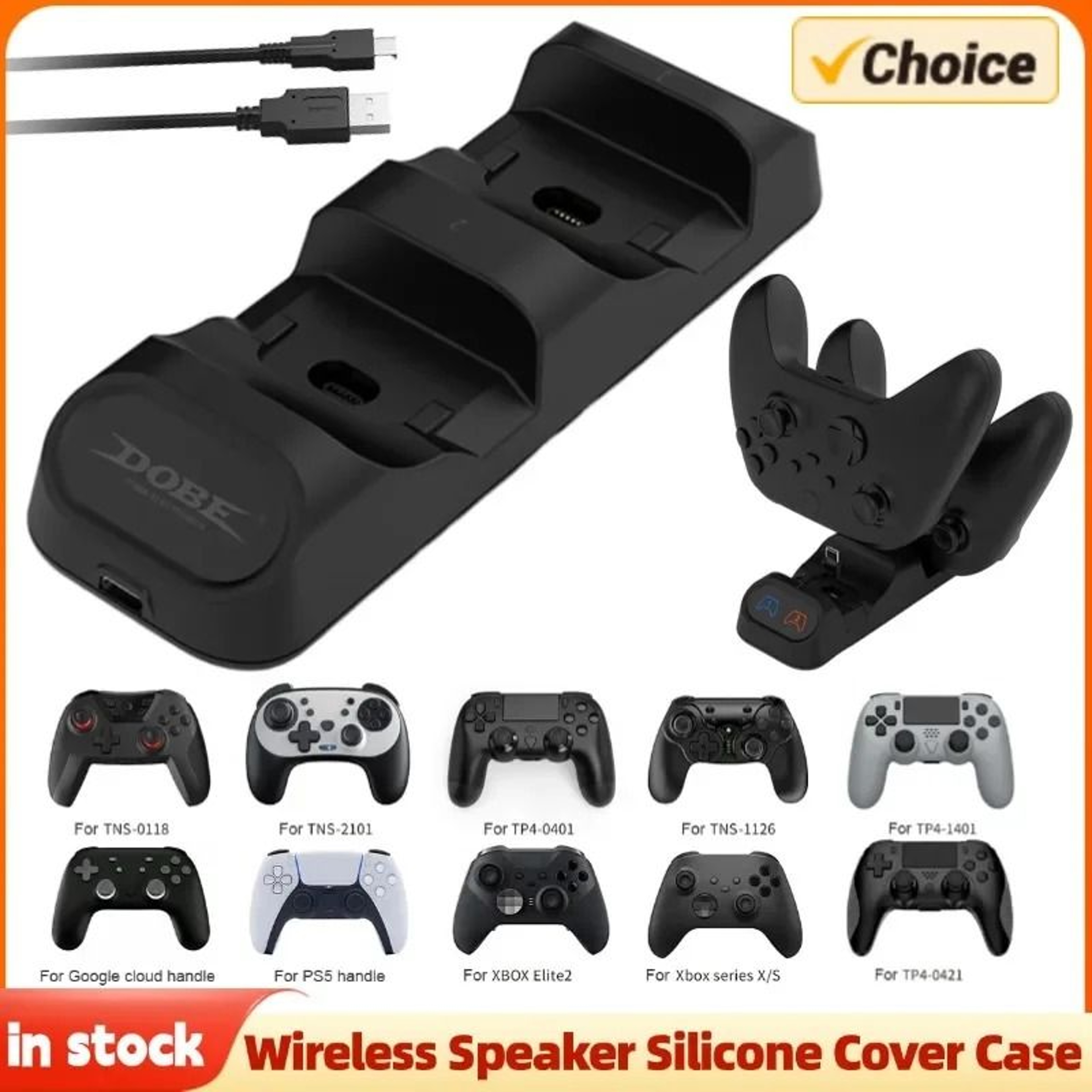 Dual Controller Fast Charging Dock With LED Indicator 0