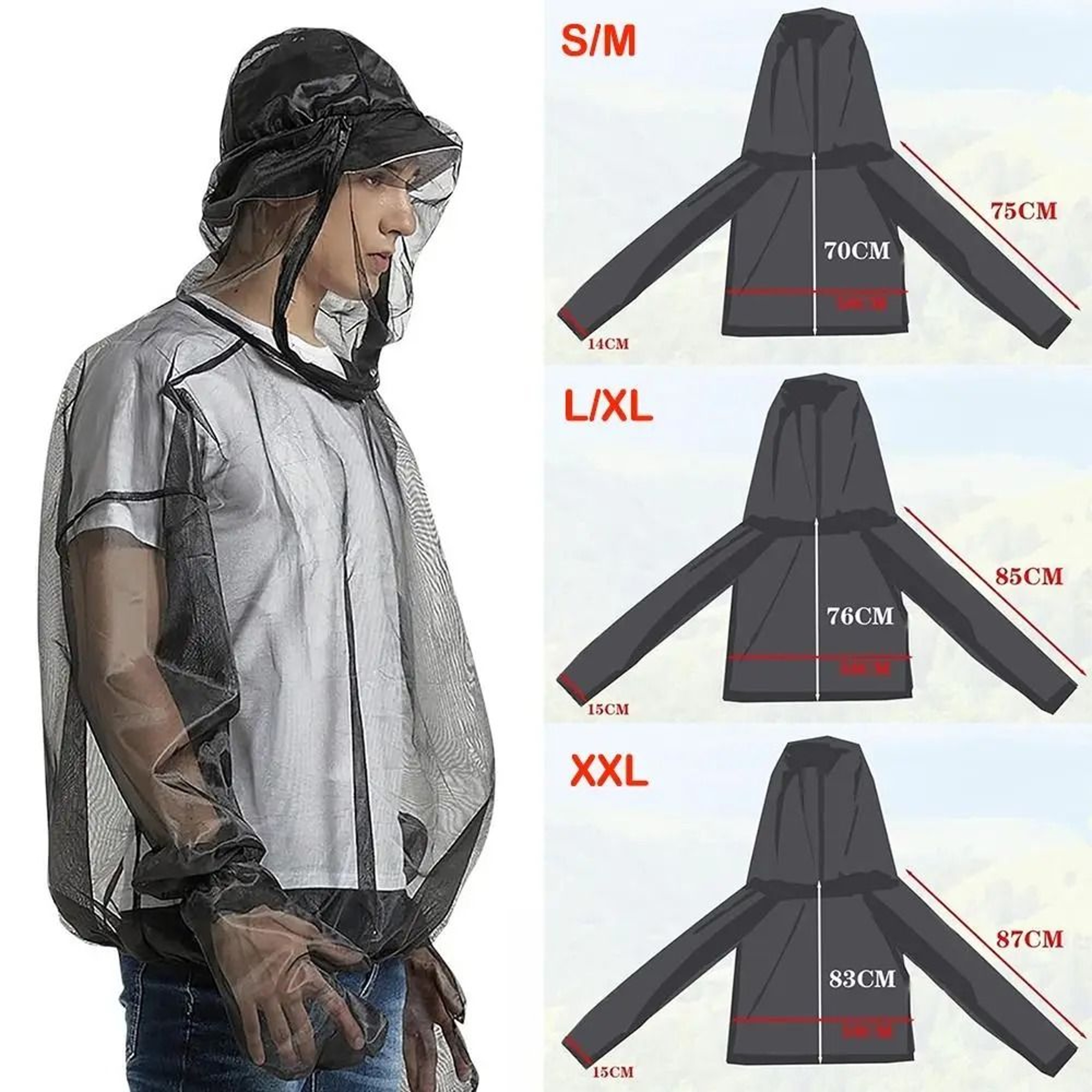 Lightweight Full Body Mosquito Mesh Protection Suit 5
